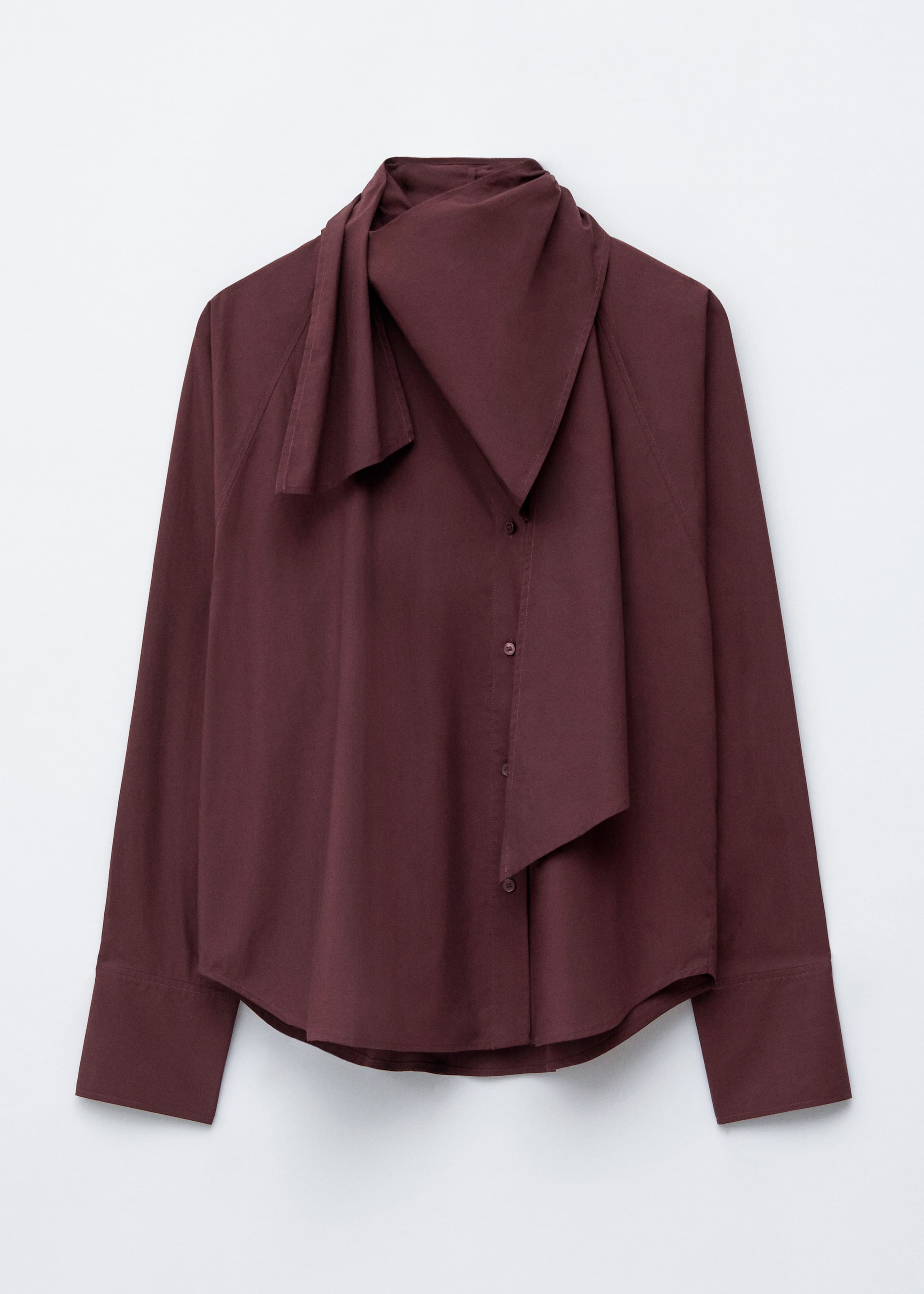 Image of Scarf-Detail Shirt