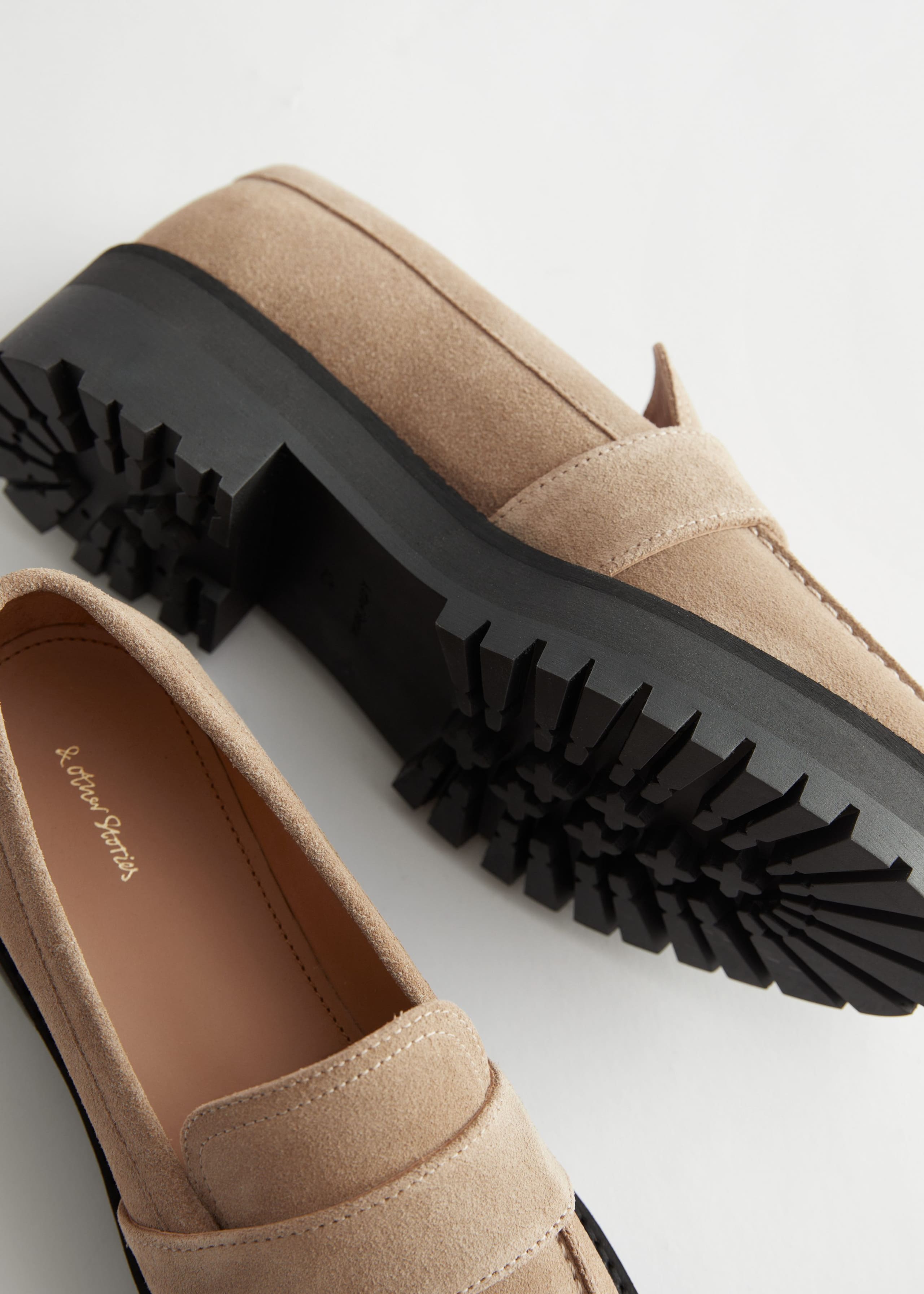 Image of Chunky läderloafers