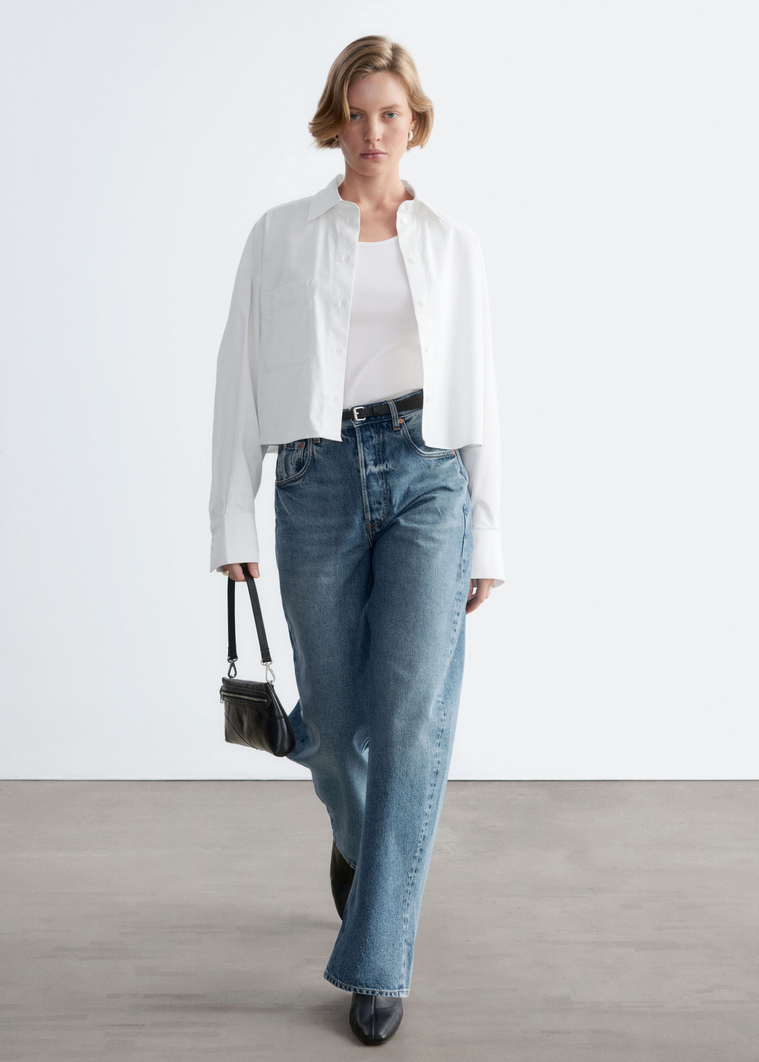 Barrel-Leg Jeans - Mid Blue - Still Life