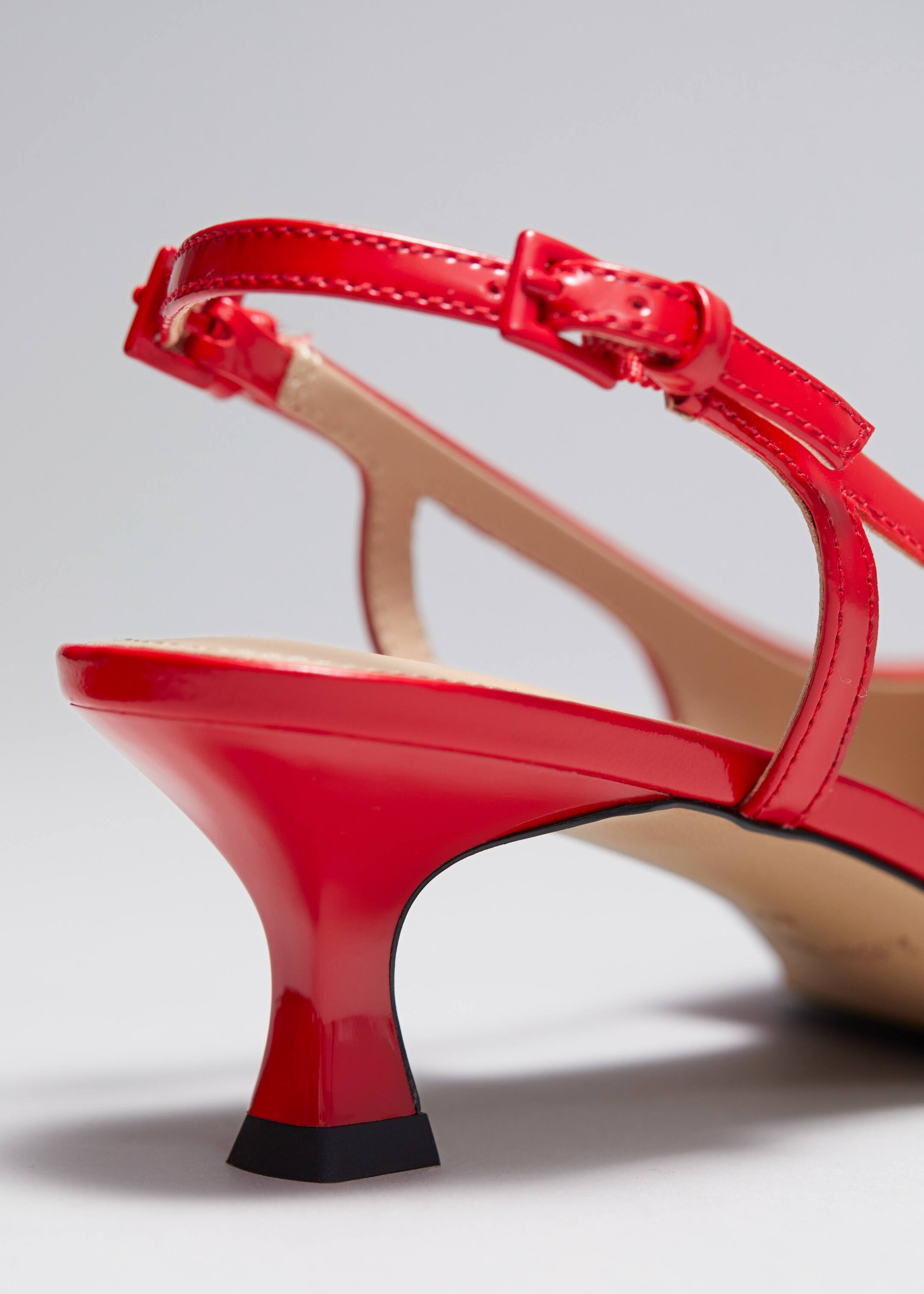 Ingrandisci l'immagine: Slingback Leather Pumps - Red - DONNA | H&M CH 4
