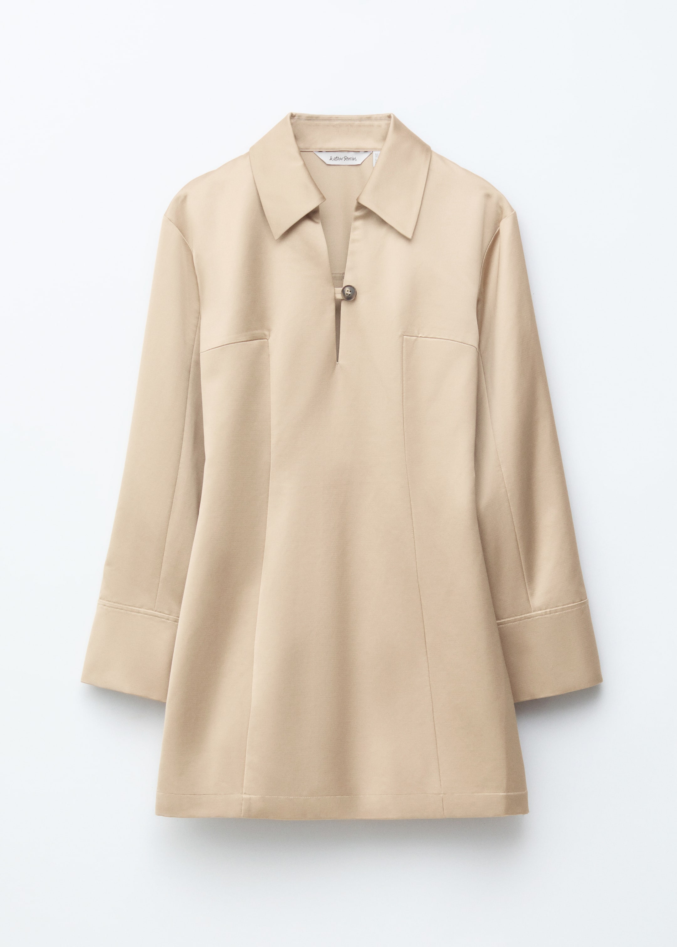 Visa större bild: Minilång kavajklänning - Beige - DAM | H&M FI 1