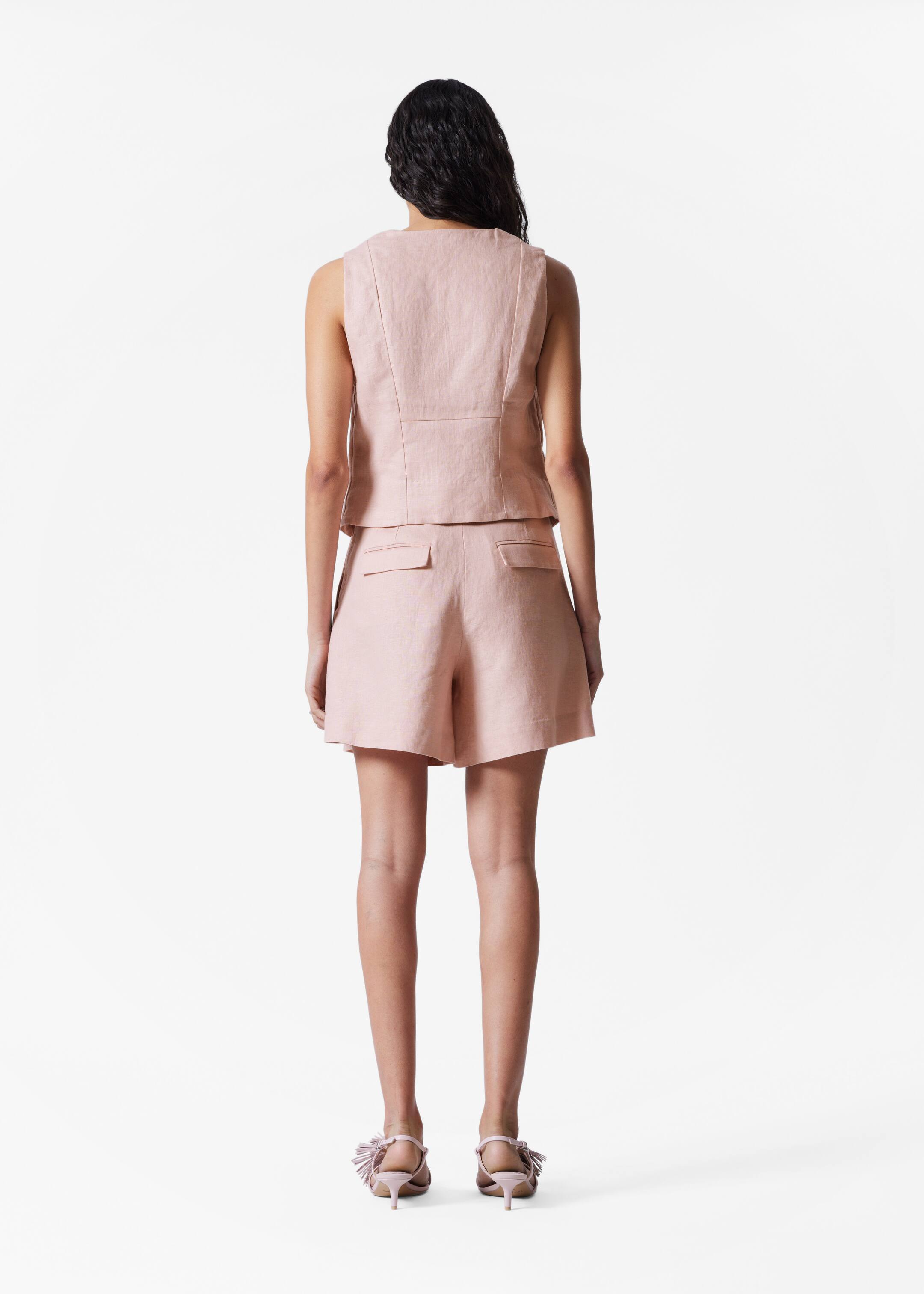 Ver imagem maior: Colete de linho à medida - Rosa sujo - SENHORA | H&M PT 4