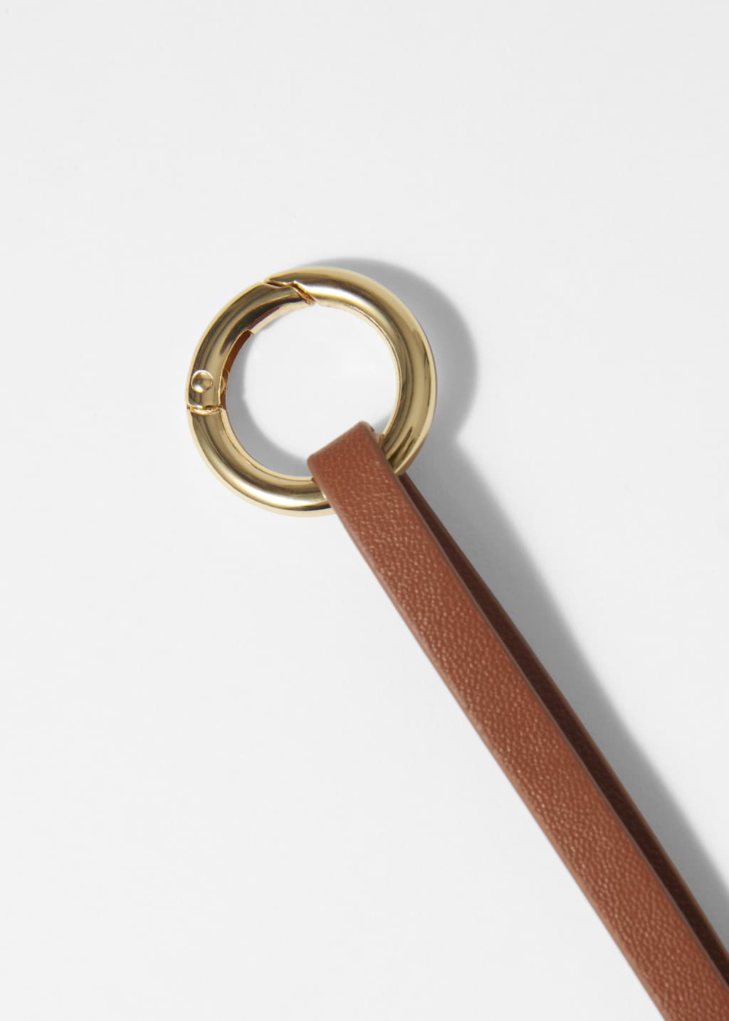Image of Leather Croissant Keyring