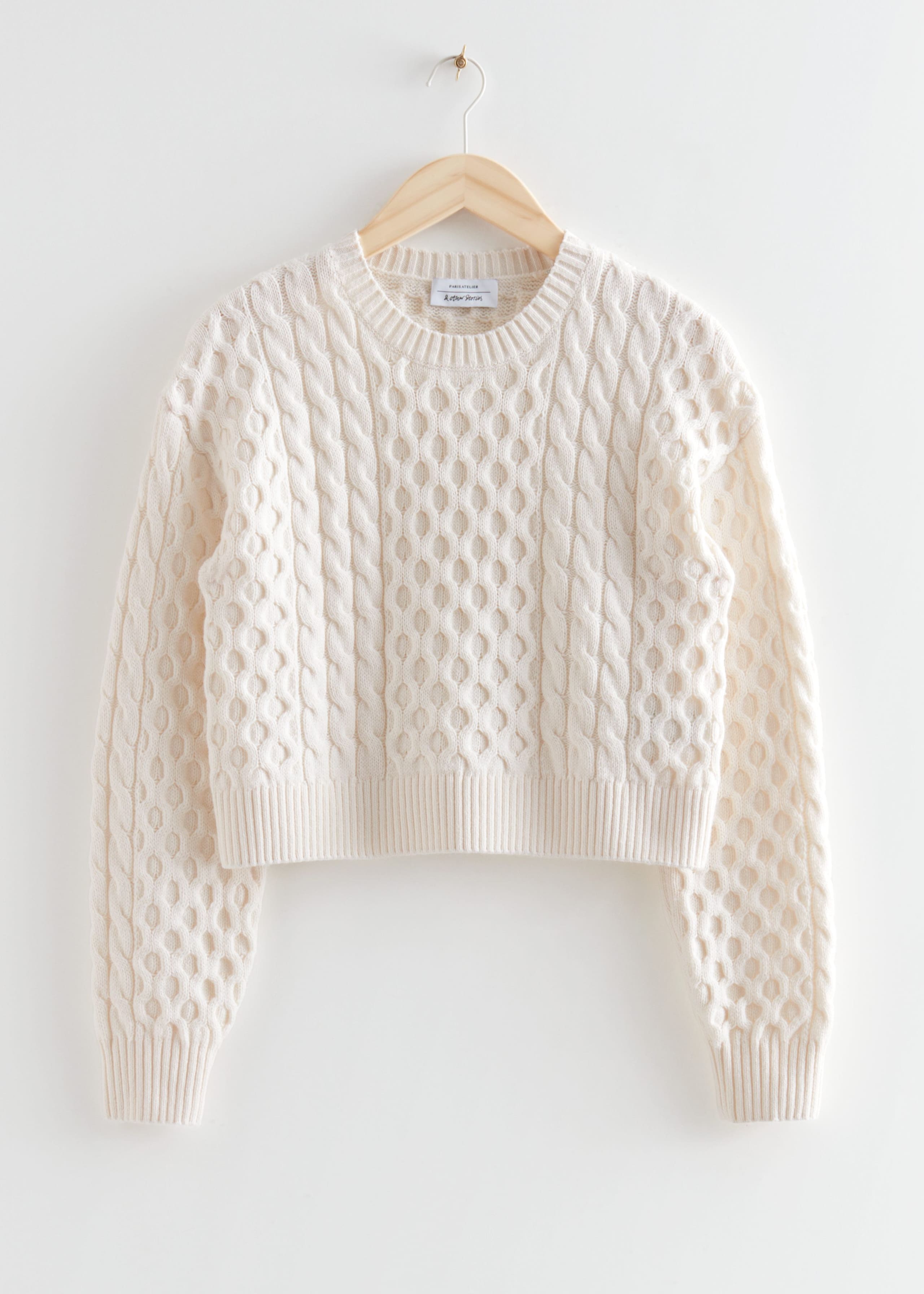 RelaxedCableKnitJumper - Green - Bodegón
