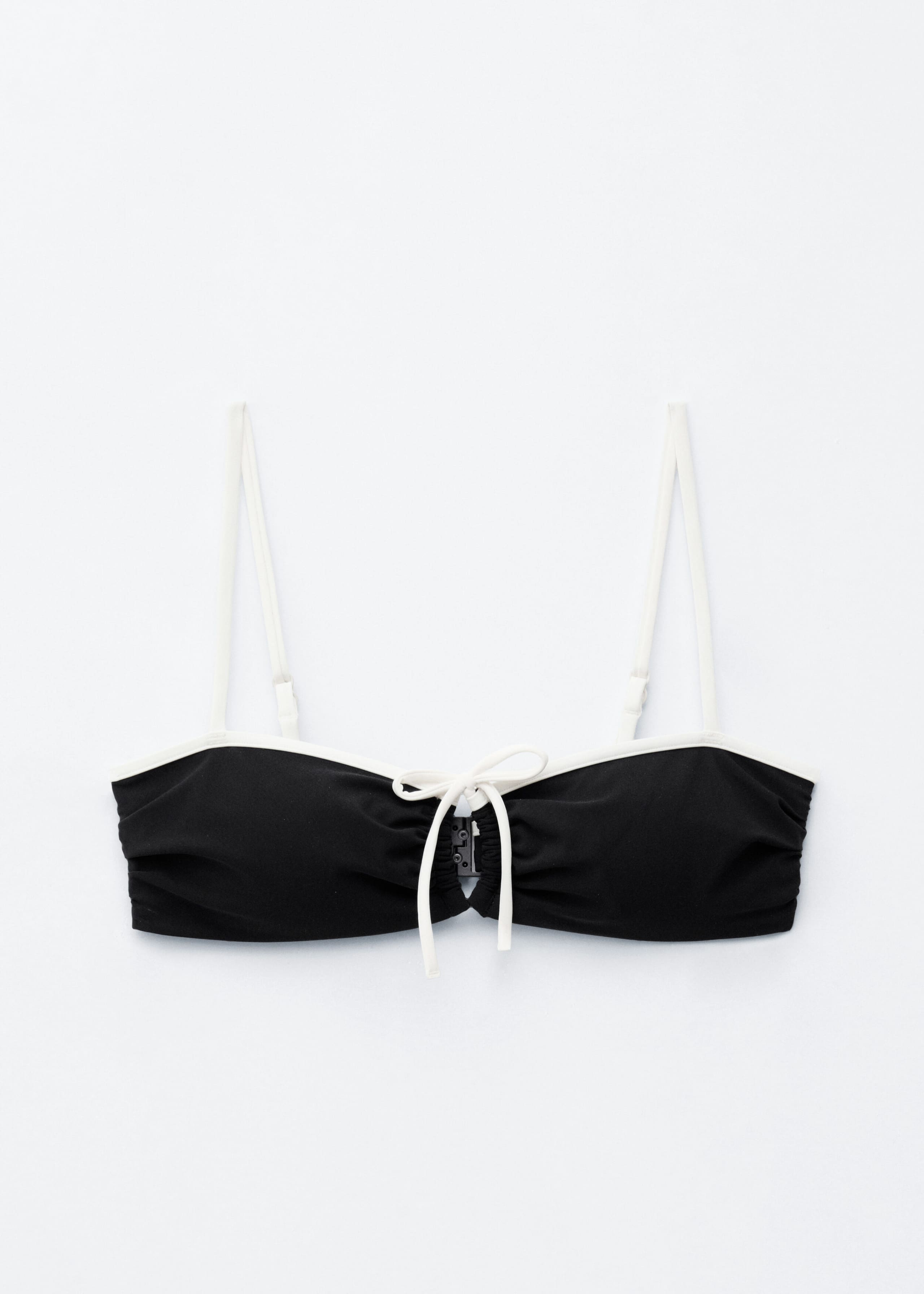 Tie-Front Bandeau Bikini Top
