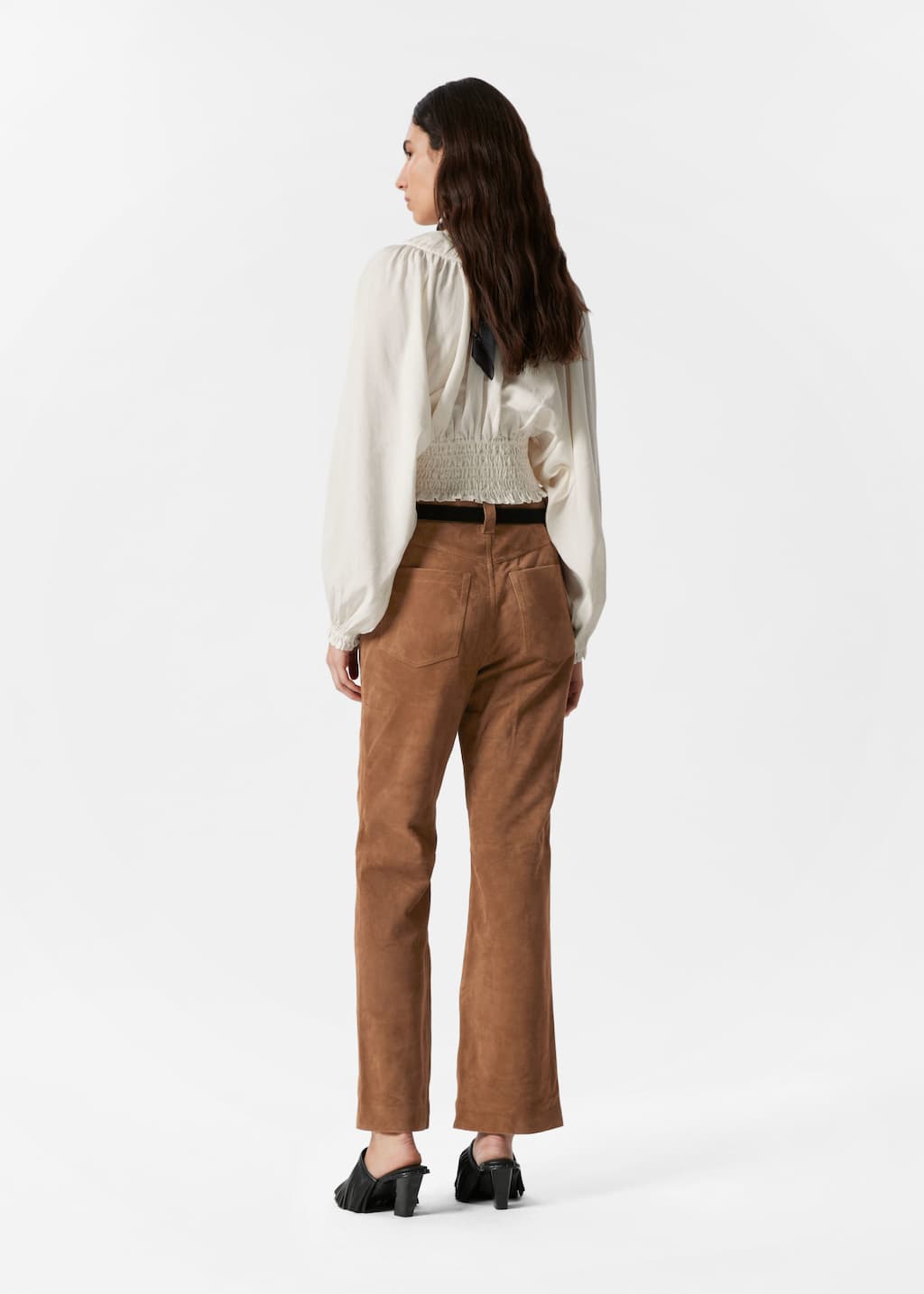 Image of Smocked Puff-Sleeve Blouse