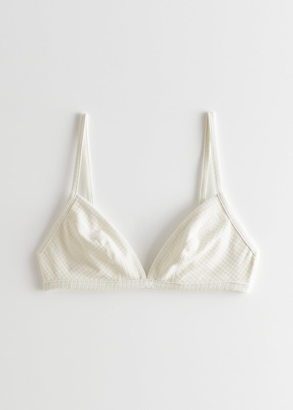 Textured Triangle Bikini Top