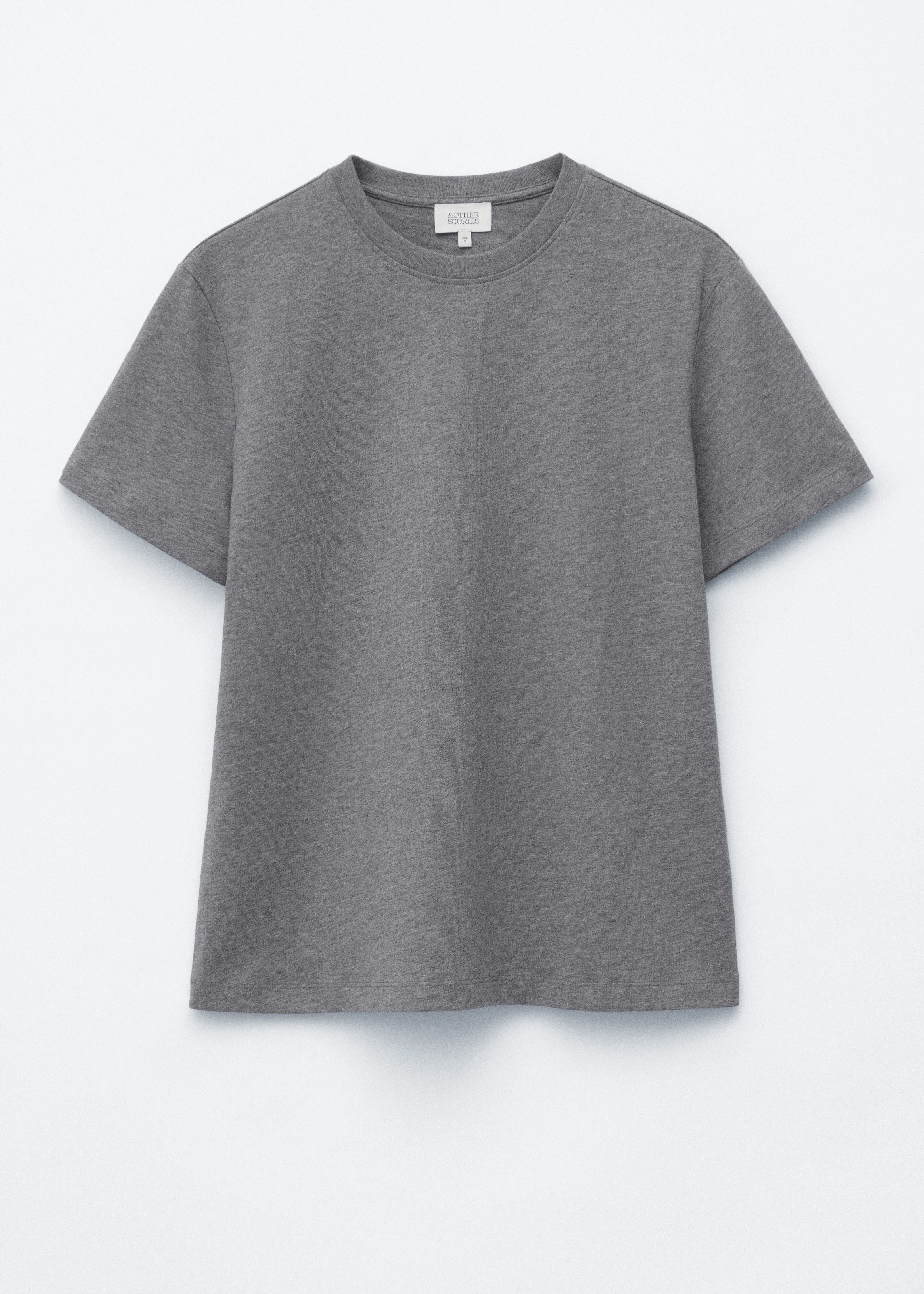T-shirt girocollo in cotone - Grigio mélange/Righe blu navy/bianco/Bianco/Marrone/Marrone scuro/Nero/Azzurro/Rosa chiaro/Lilla/Righe rosa/marrone/Giallo