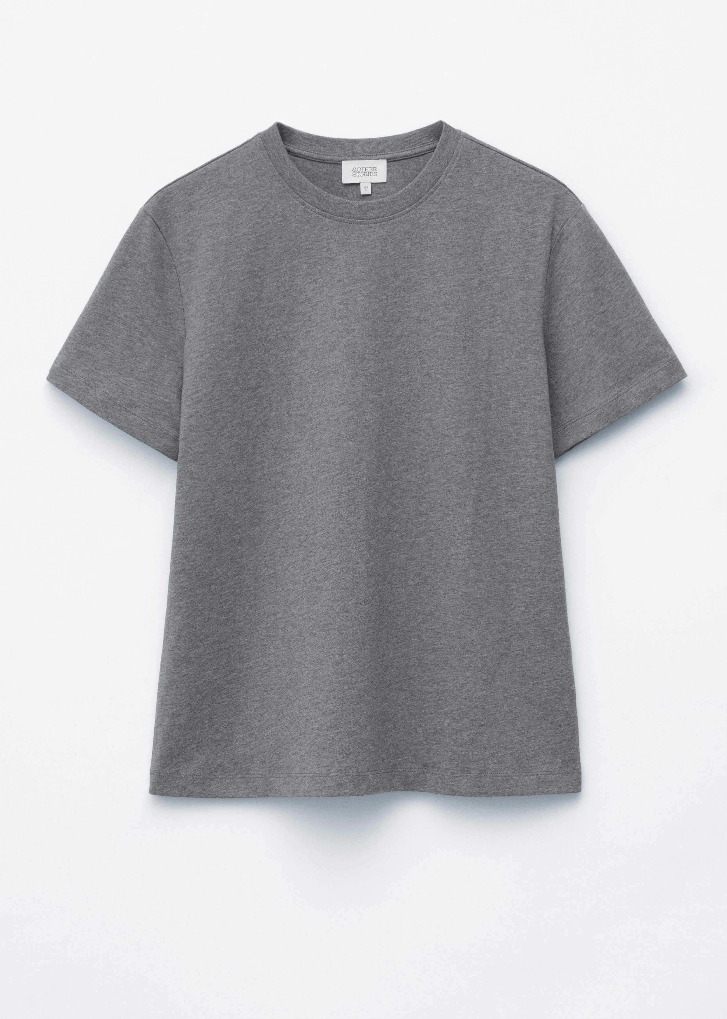 Relaxed Crewneck T-Shirt - Dark Grey Melange - & Other Stories US Relaxed Crewneck T-Shirt - Dark Grey Melange - & Other Stories US