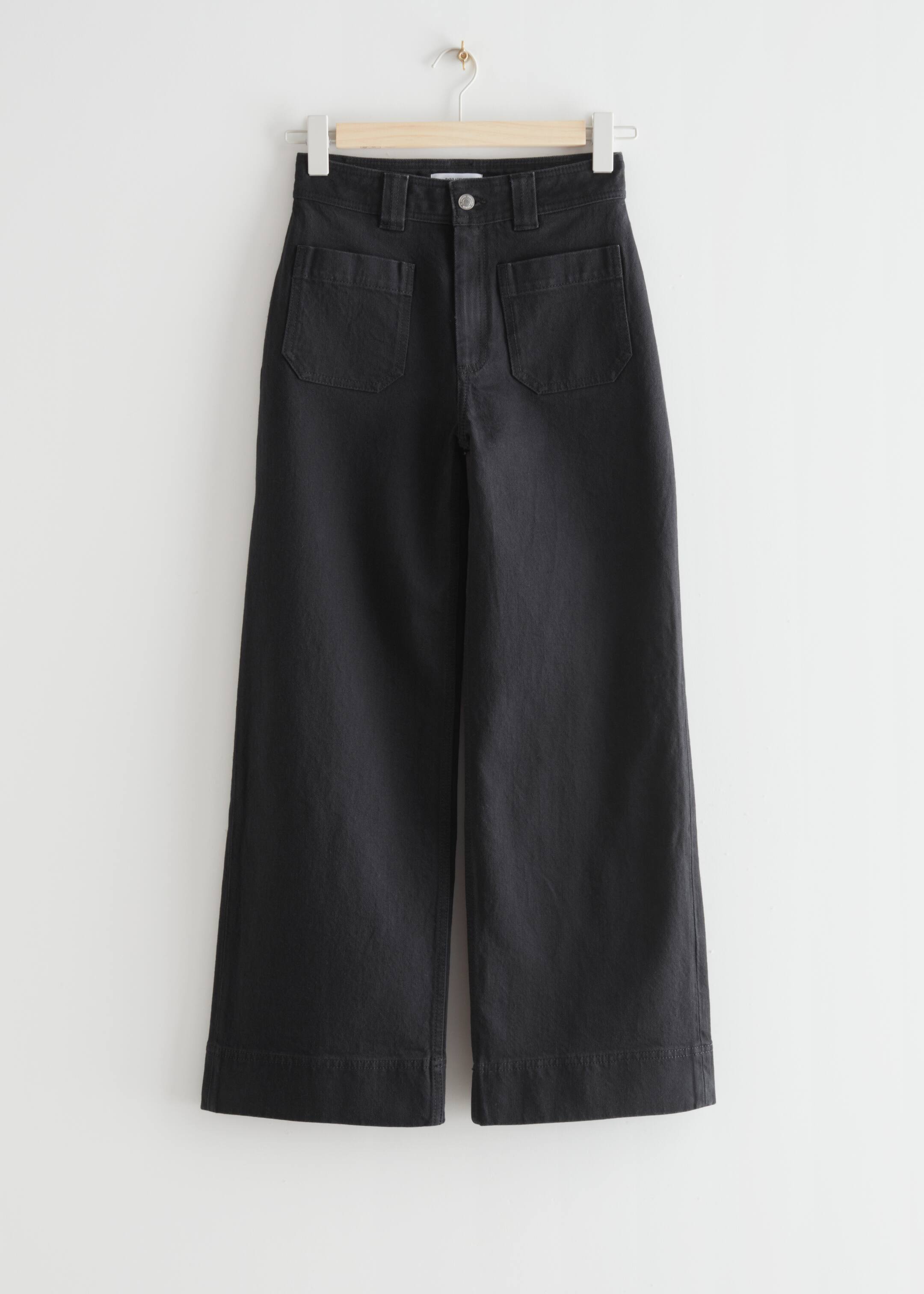 View larger image: Flared Patch Pocket Jeans - Black - Ladies | H&M GB 1
