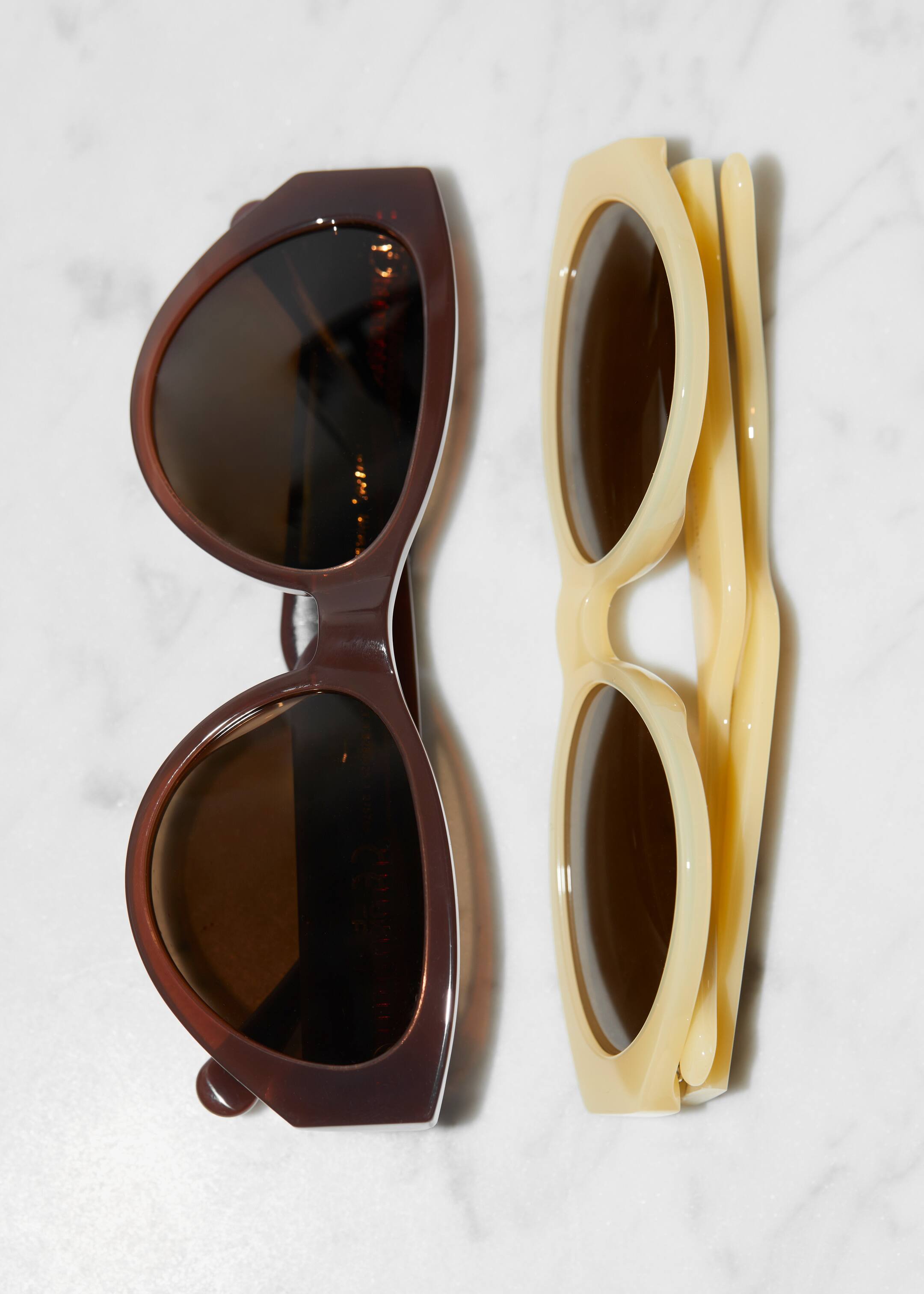 Agrandir l'image: Lunettes de soleil polarisées œil de chat acétate - Jaune clair - FEMME | H&M FR 3