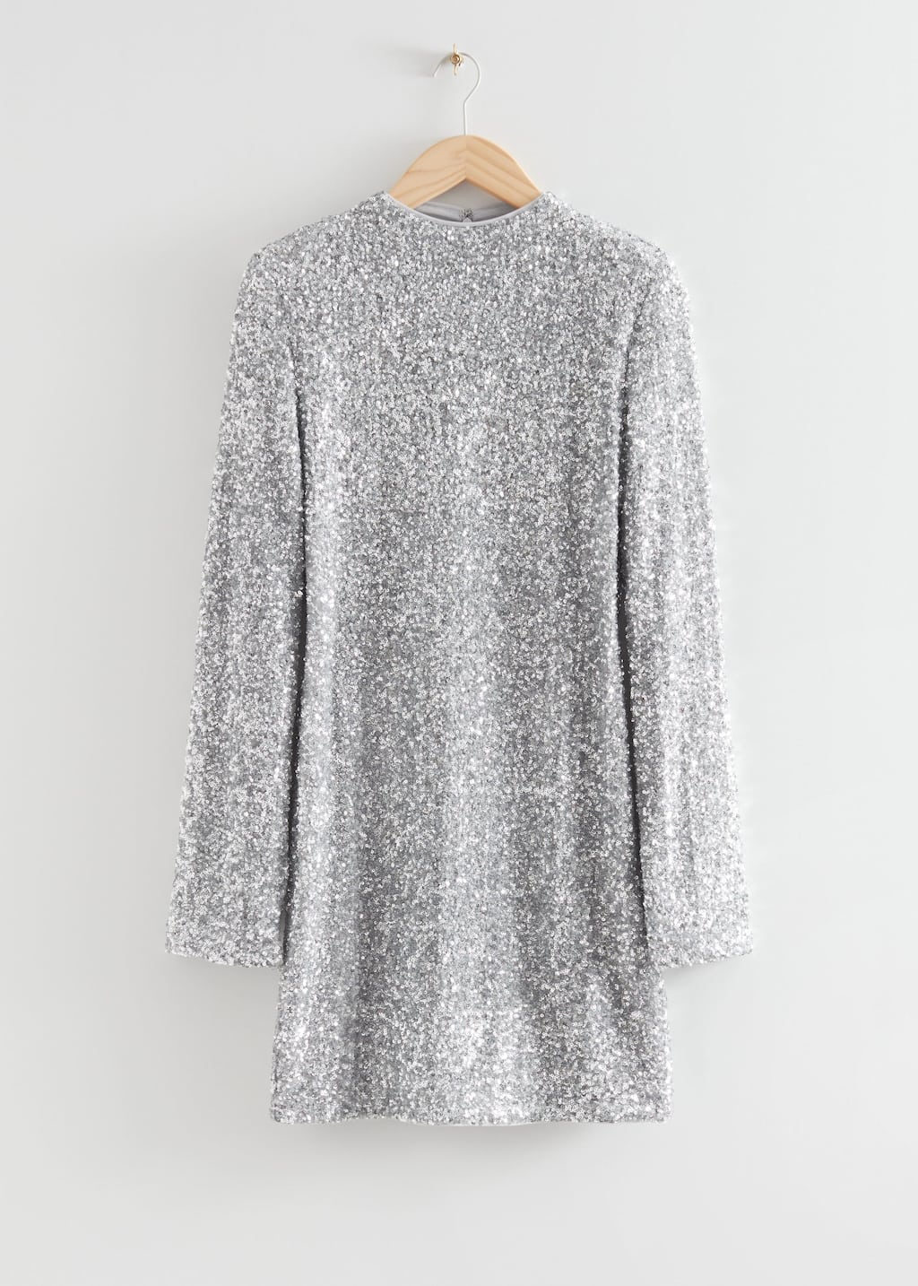 Fitted Sequin Mini Dress - Silver Sequin - Still Life
