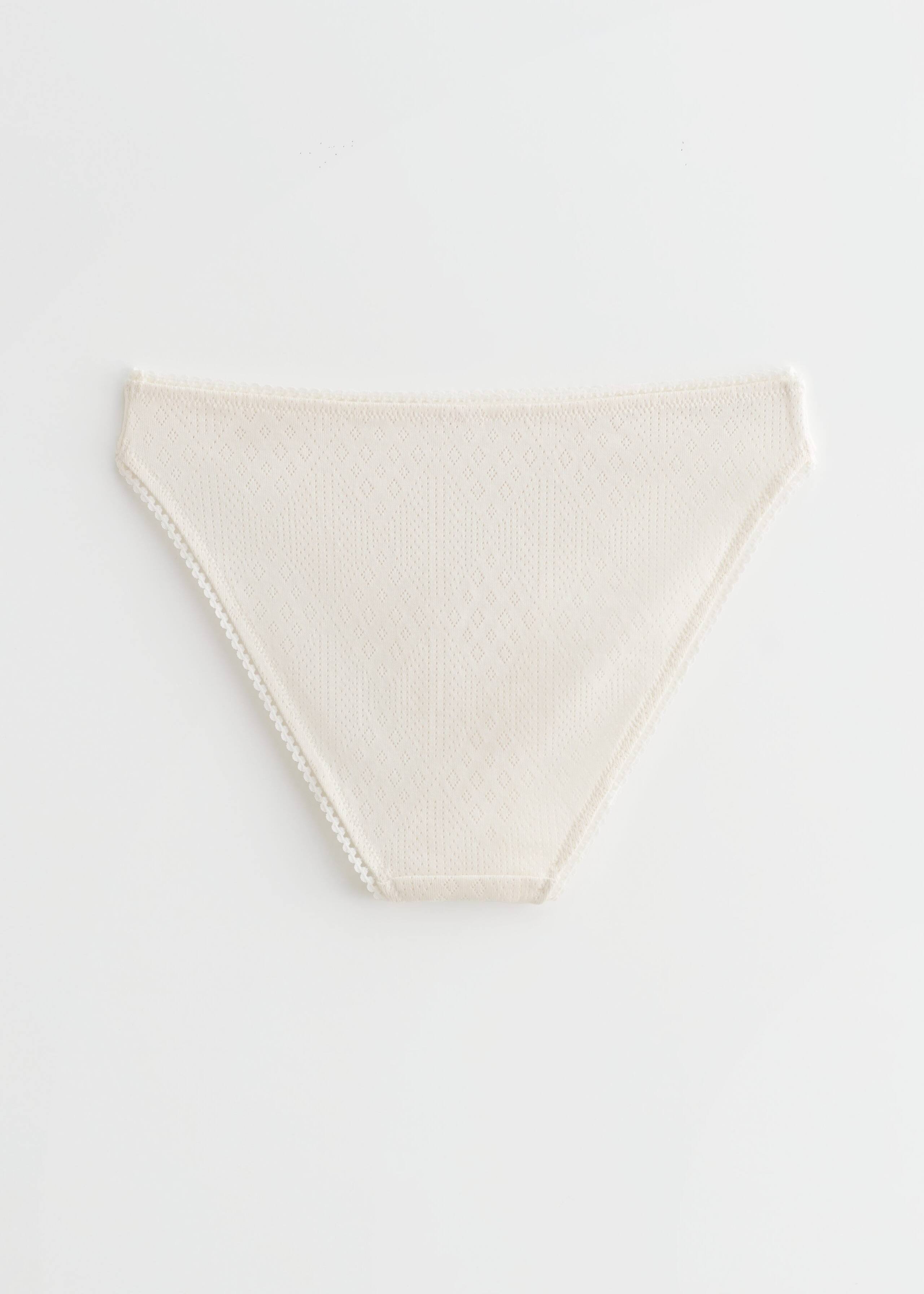 Scalloped Briefs - White - Natura morta