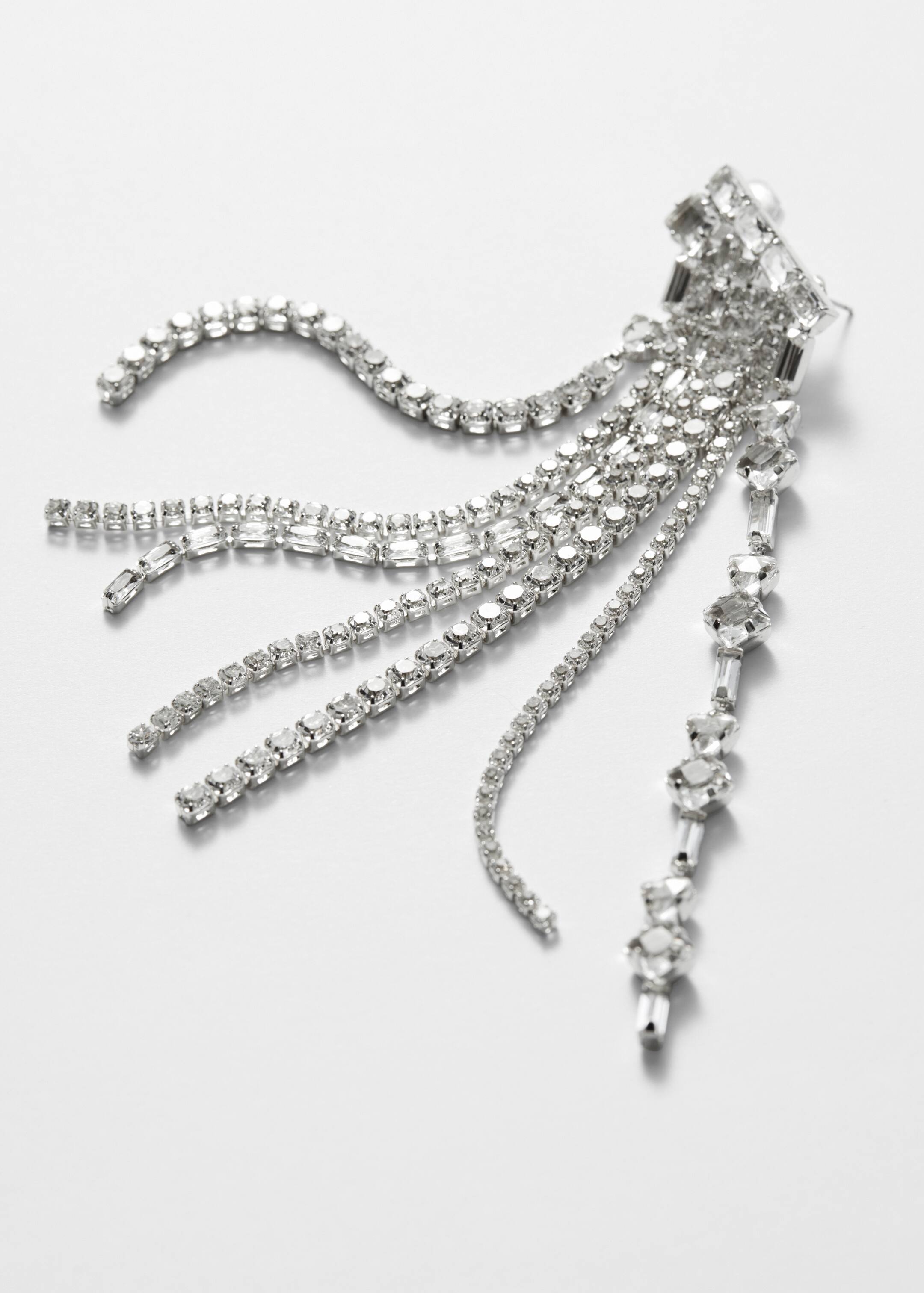 Zobacz większy obraz: Wyraziste kolczyki z kryształkami - Srebrny - ONA | H&M PL 3