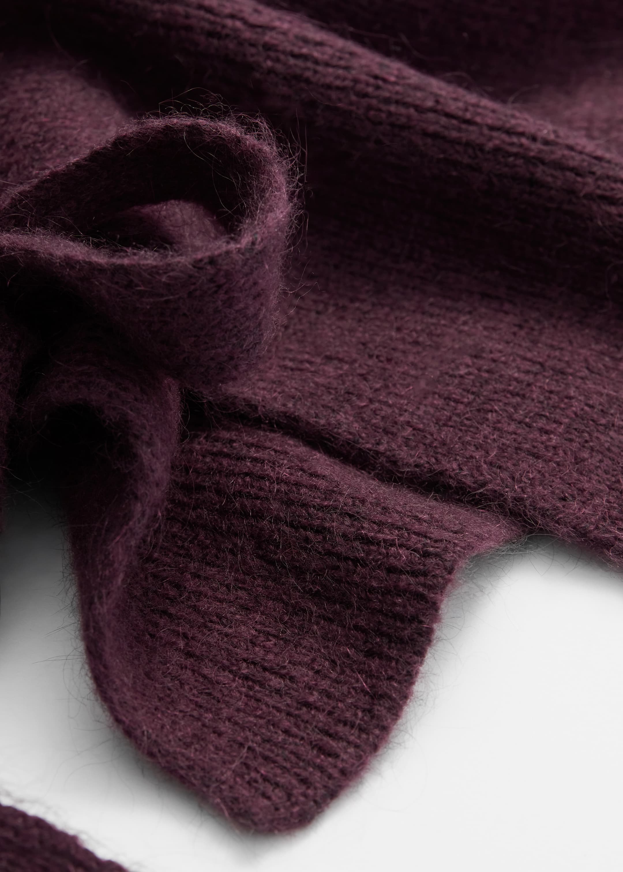 Visa större bild: Ullkrage - Vinröd - DAM | H&M SE 4