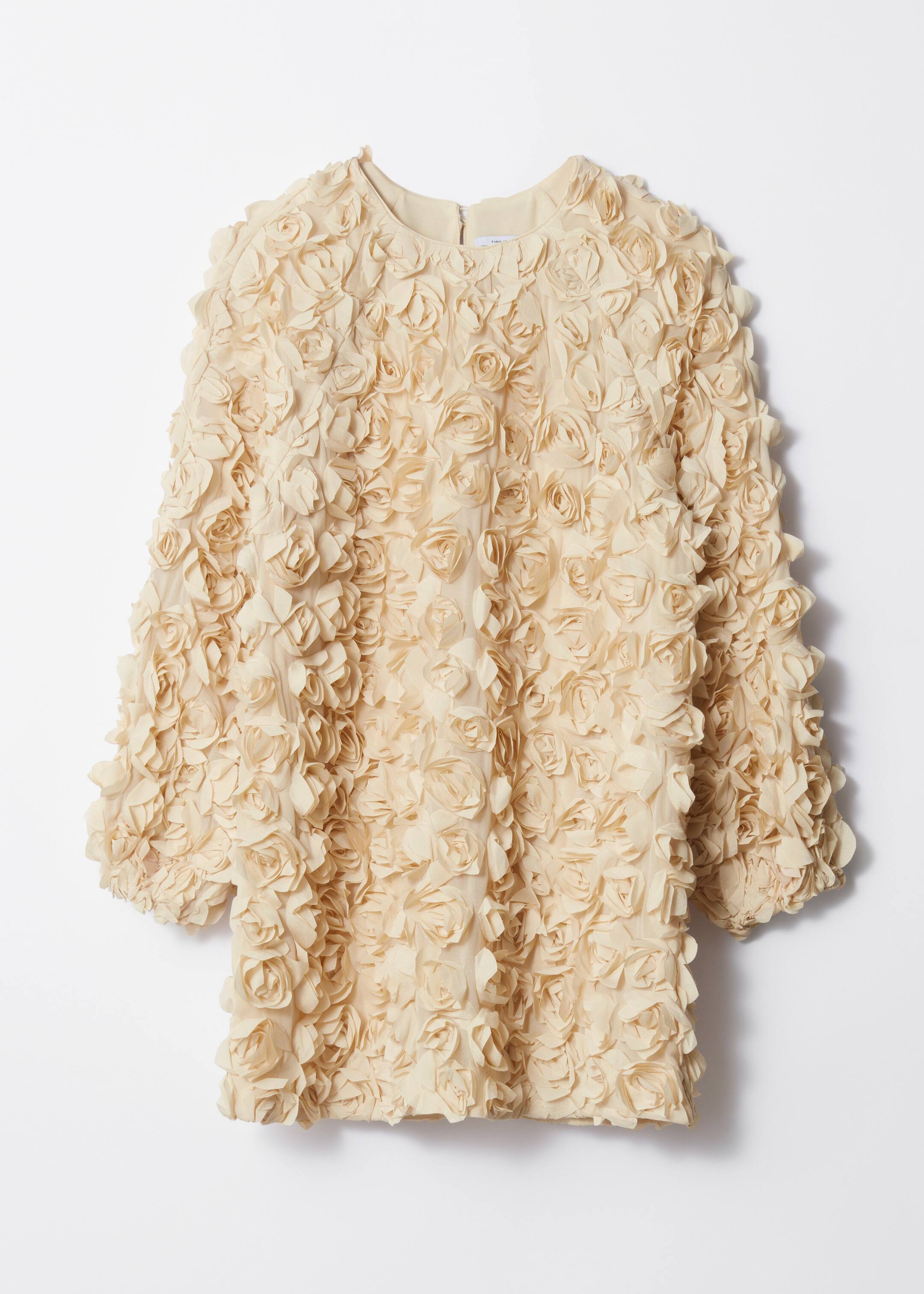 View larger image: Ruffled Floral Mini Dress - Ecru - Ladies | H&M GB 1