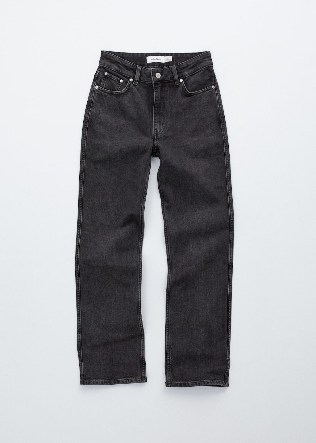 Image of Jeans med hög midja och raka ben