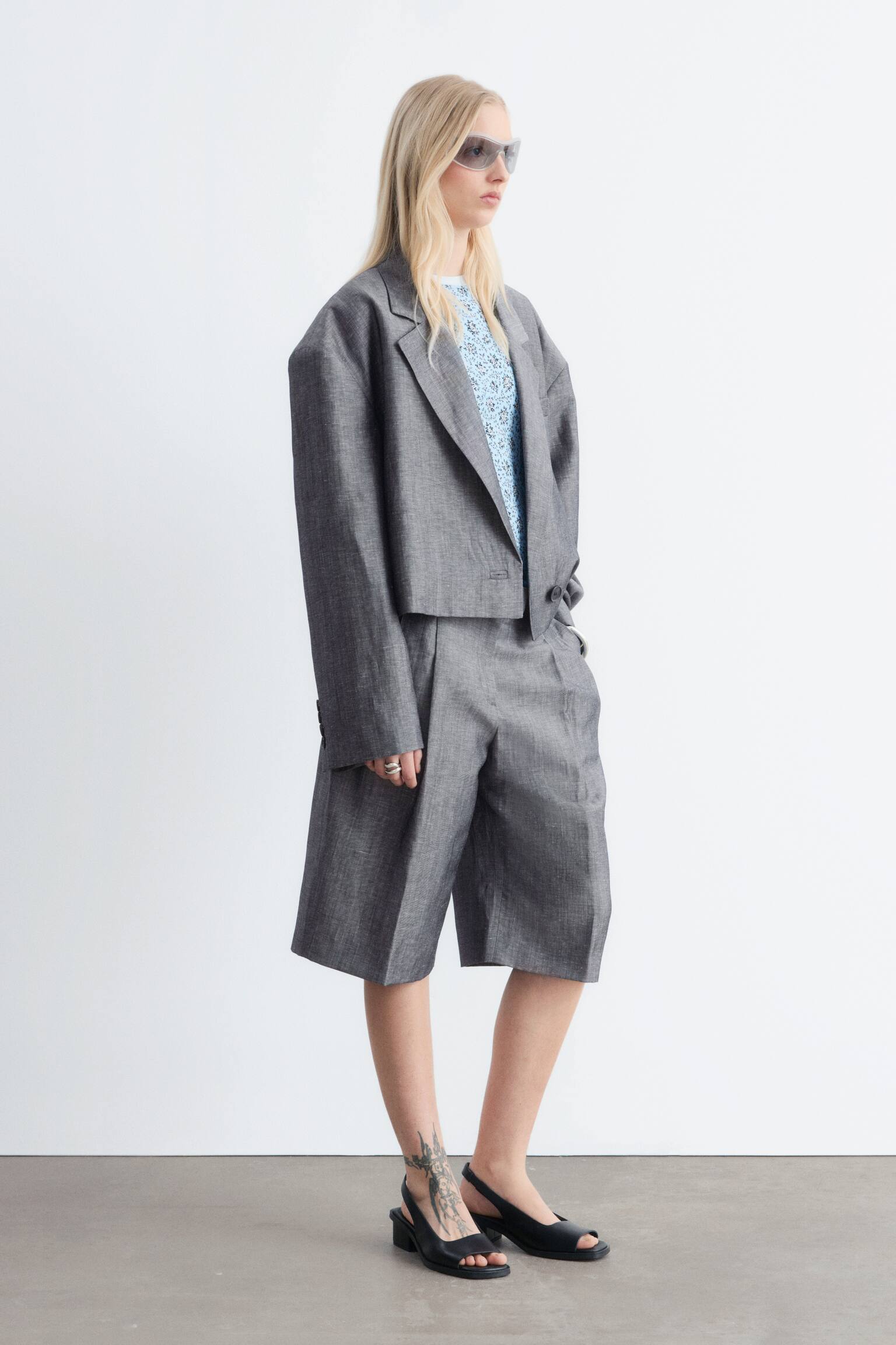 Elegante bermudashort - Grijs - 6