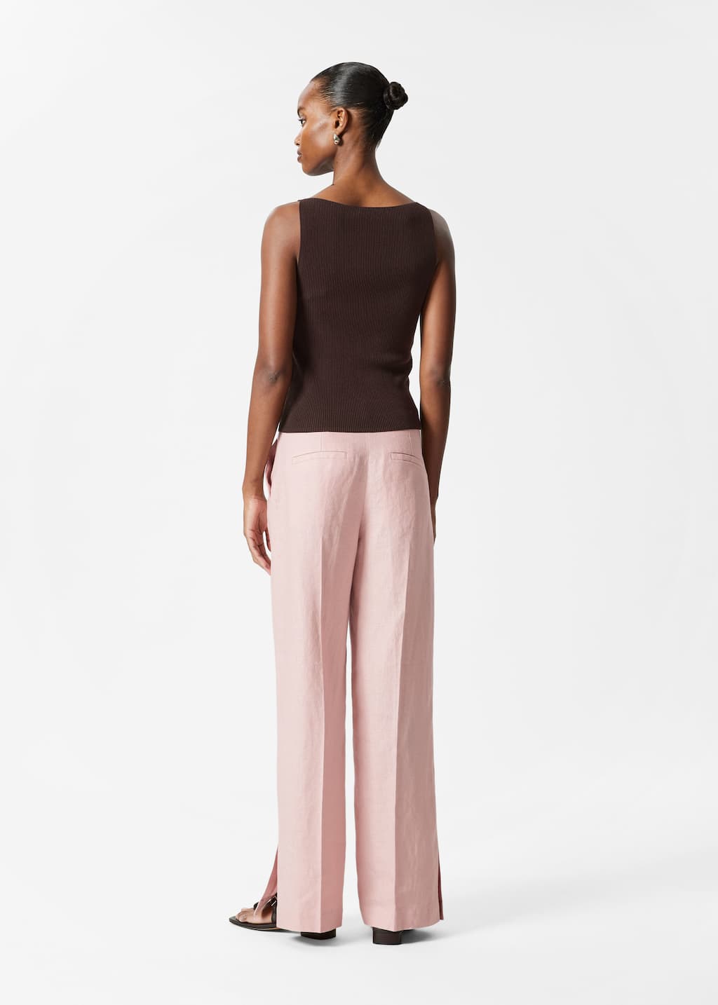 Pantalon habillé en lin - Noir - Lookbook