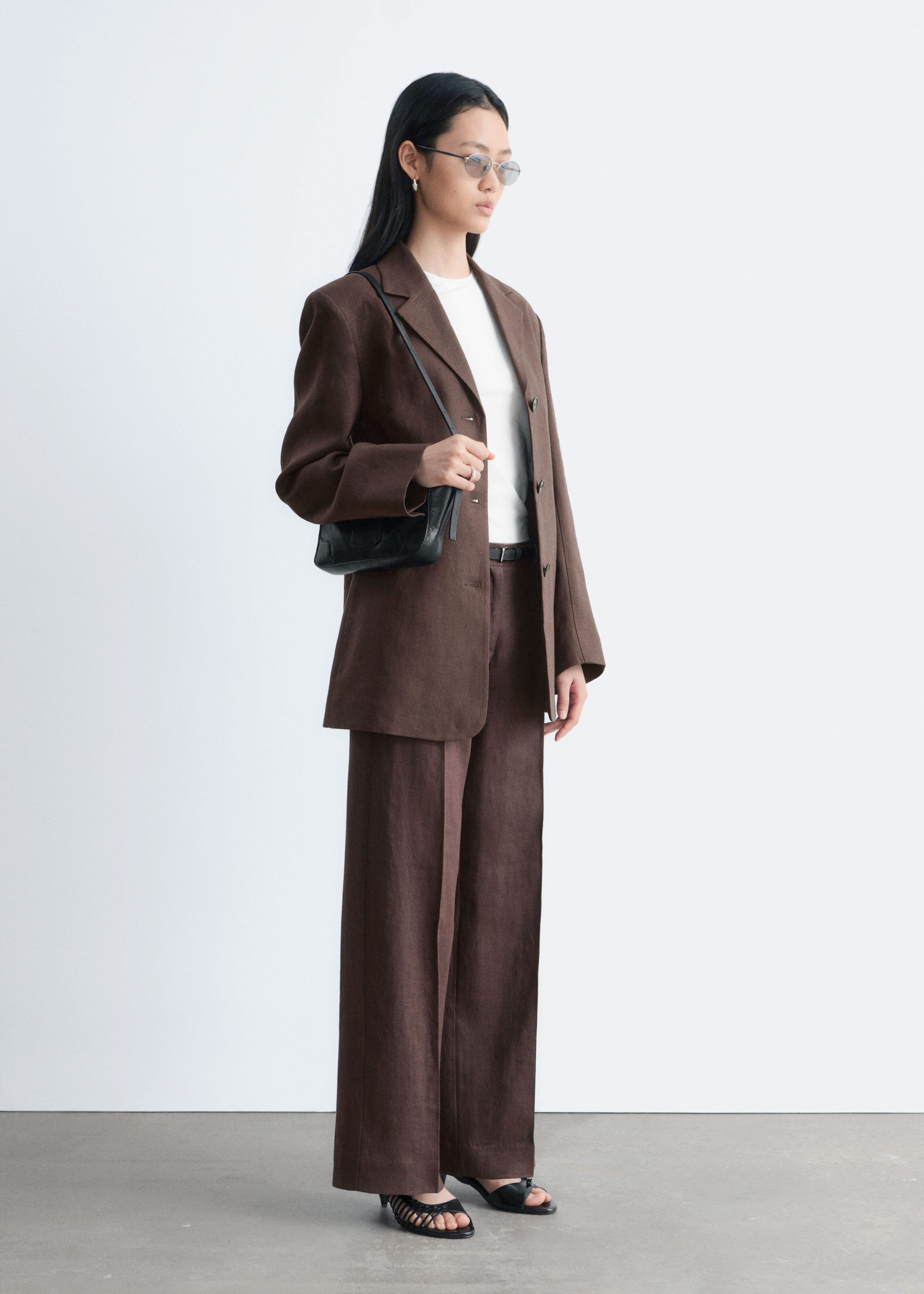 Image of Tapered Linen Blazer