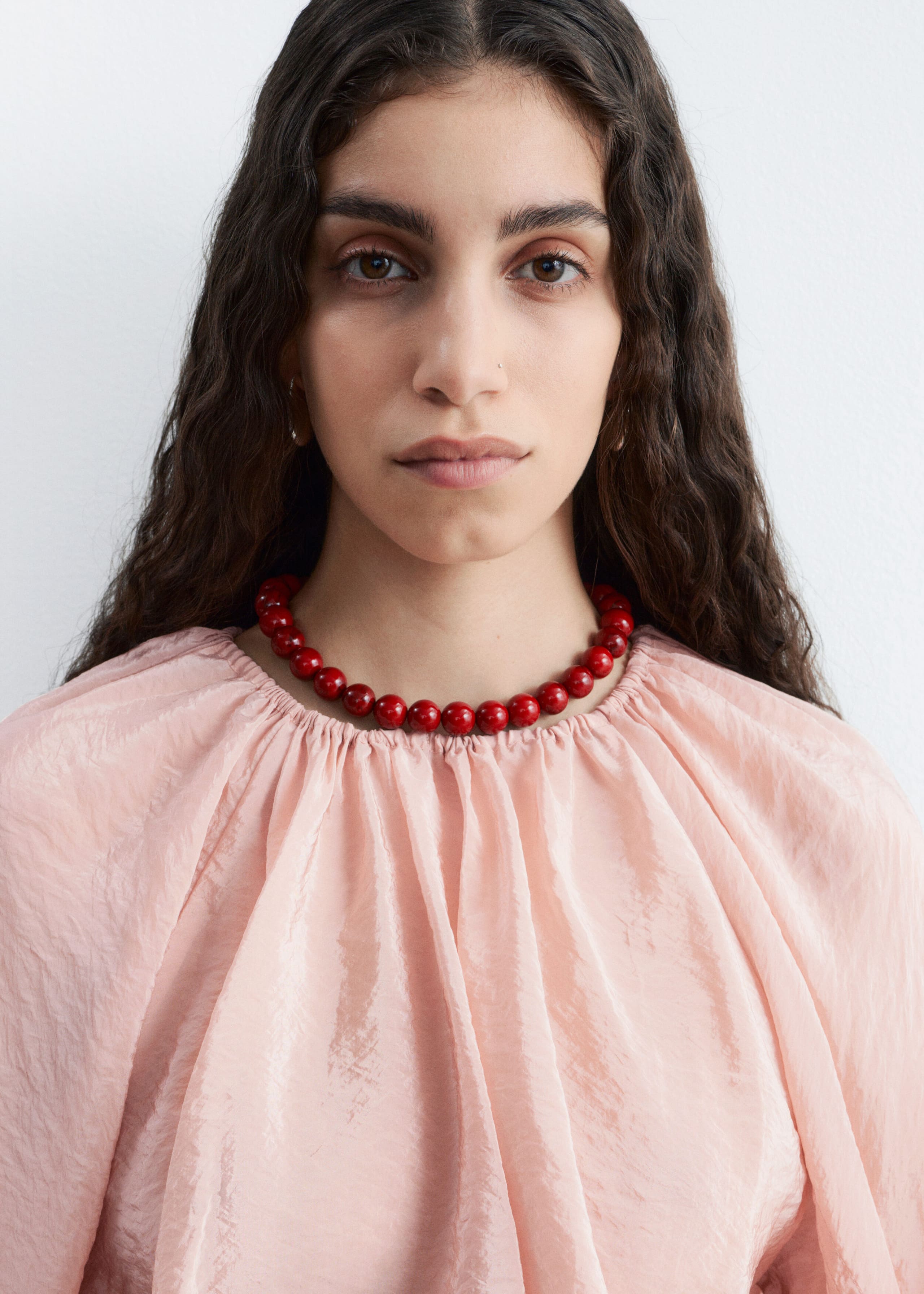 Image of Voluminous Tie-Detail Blouse