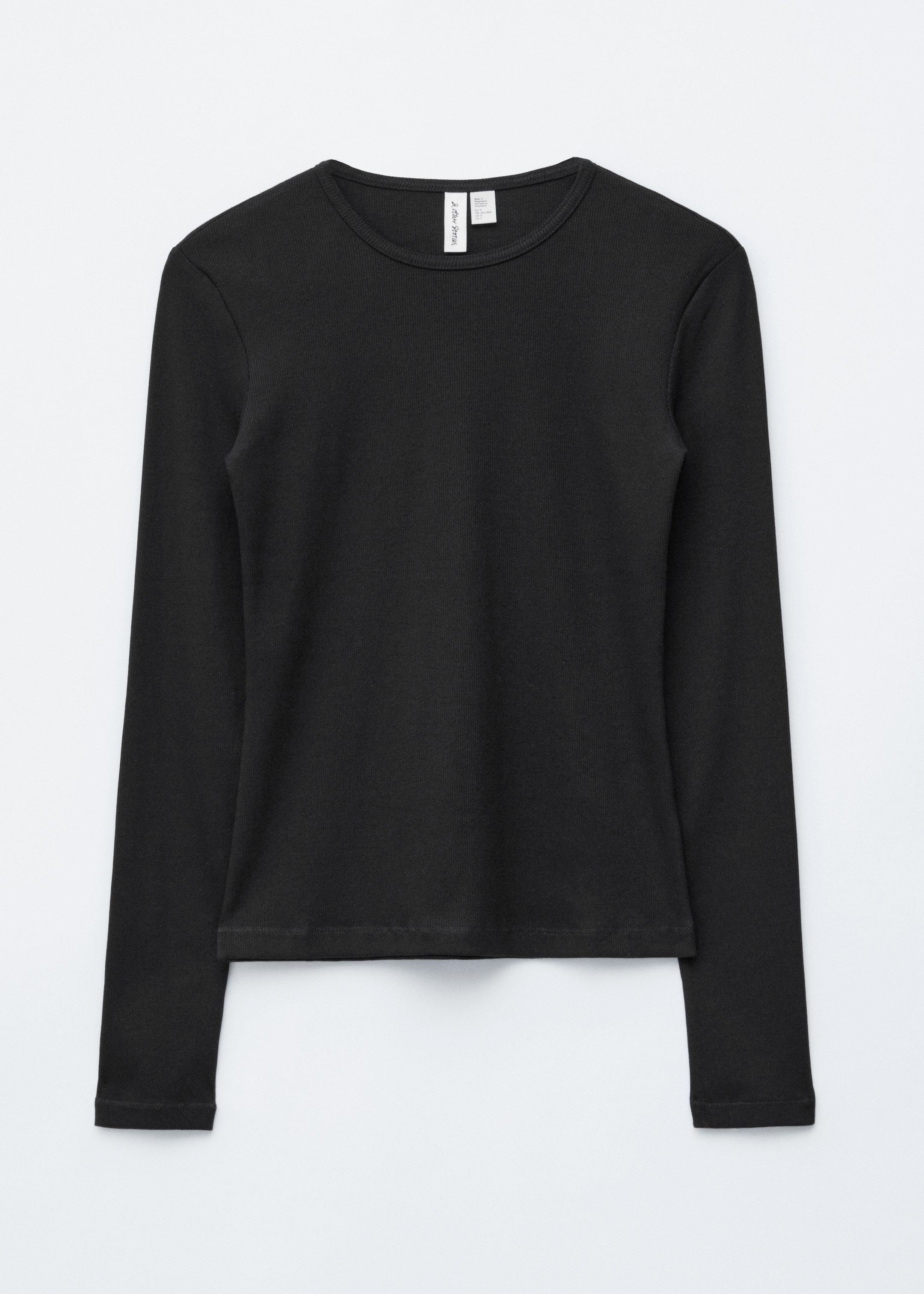 Zobacz większy obraz: Top w prążki z długim rękawem - Black - ONA | H&M PL 6