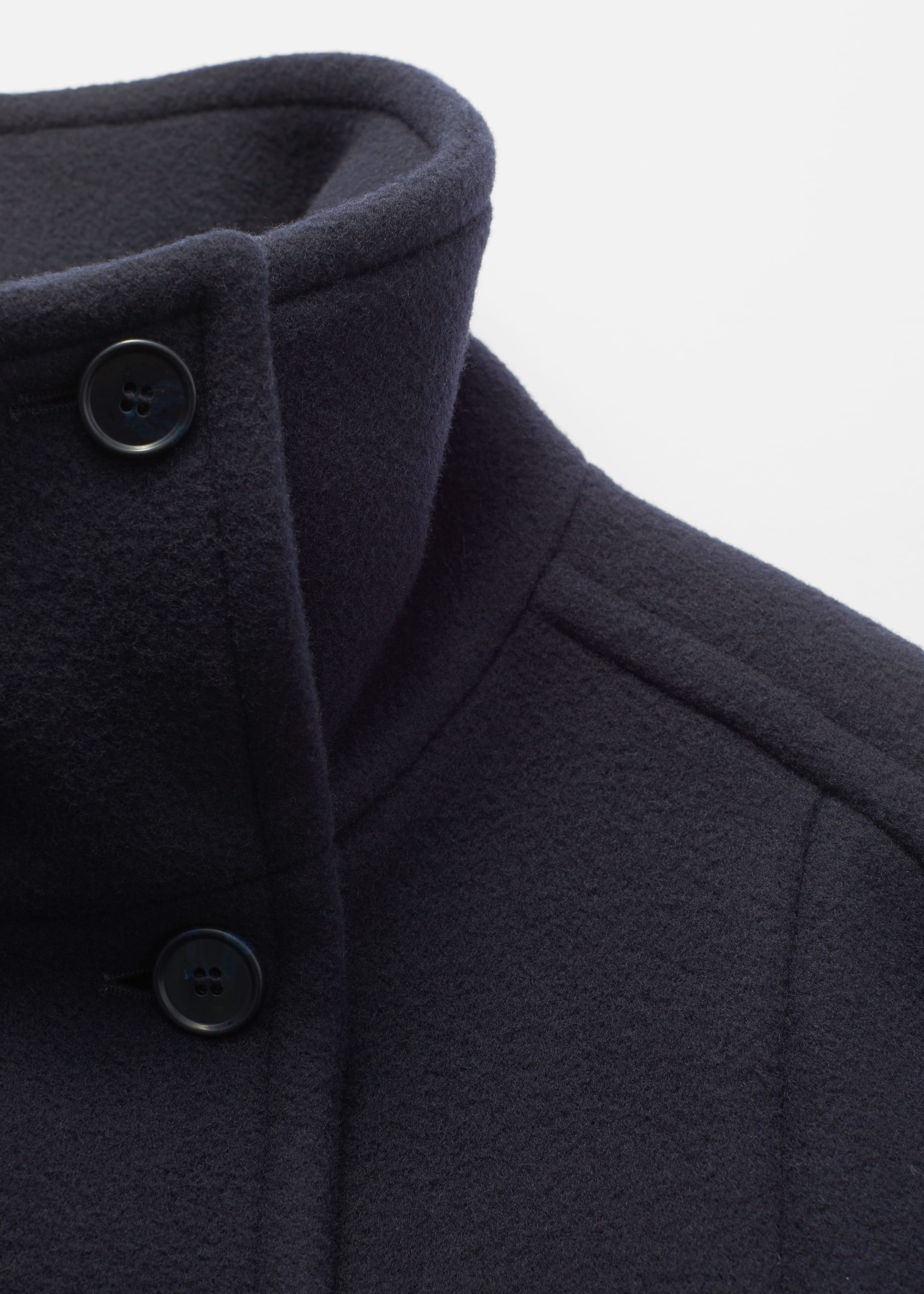 Agrandir l'image: Manteau en laine à col cheminée - Bleu foncé - FEMME | H&M CH 3