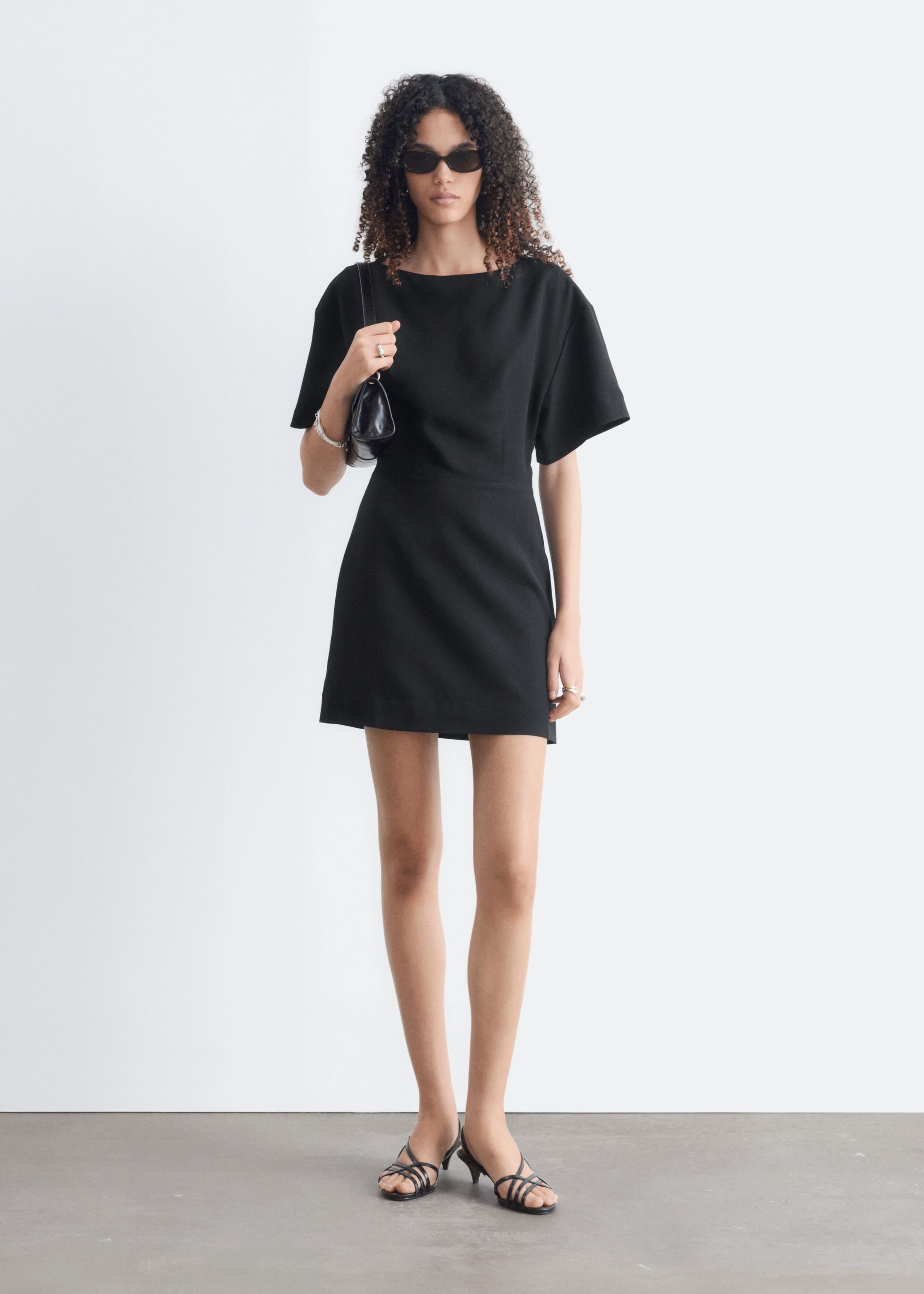 Open-Back Dress - Black - Lookbook