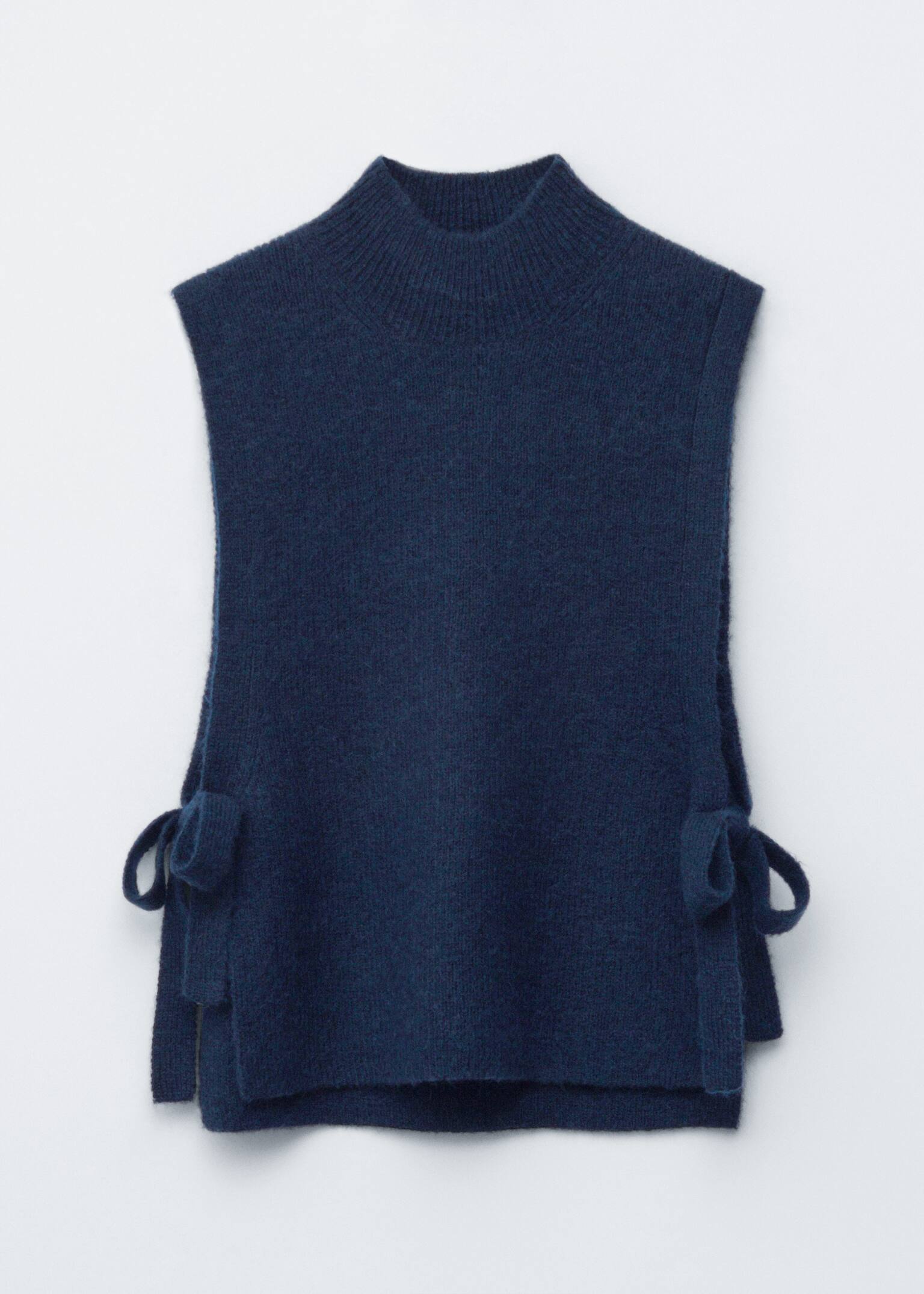 Wełniany kołnierz - Granatowy/Ciemnobrązowy/Mole/Czerwony - 2