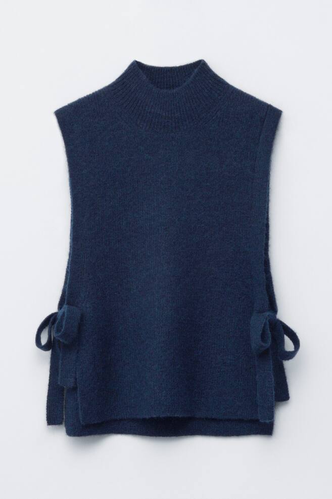 Wool Bib Collar - Dark Blue/Mole/Dark Brown - 1