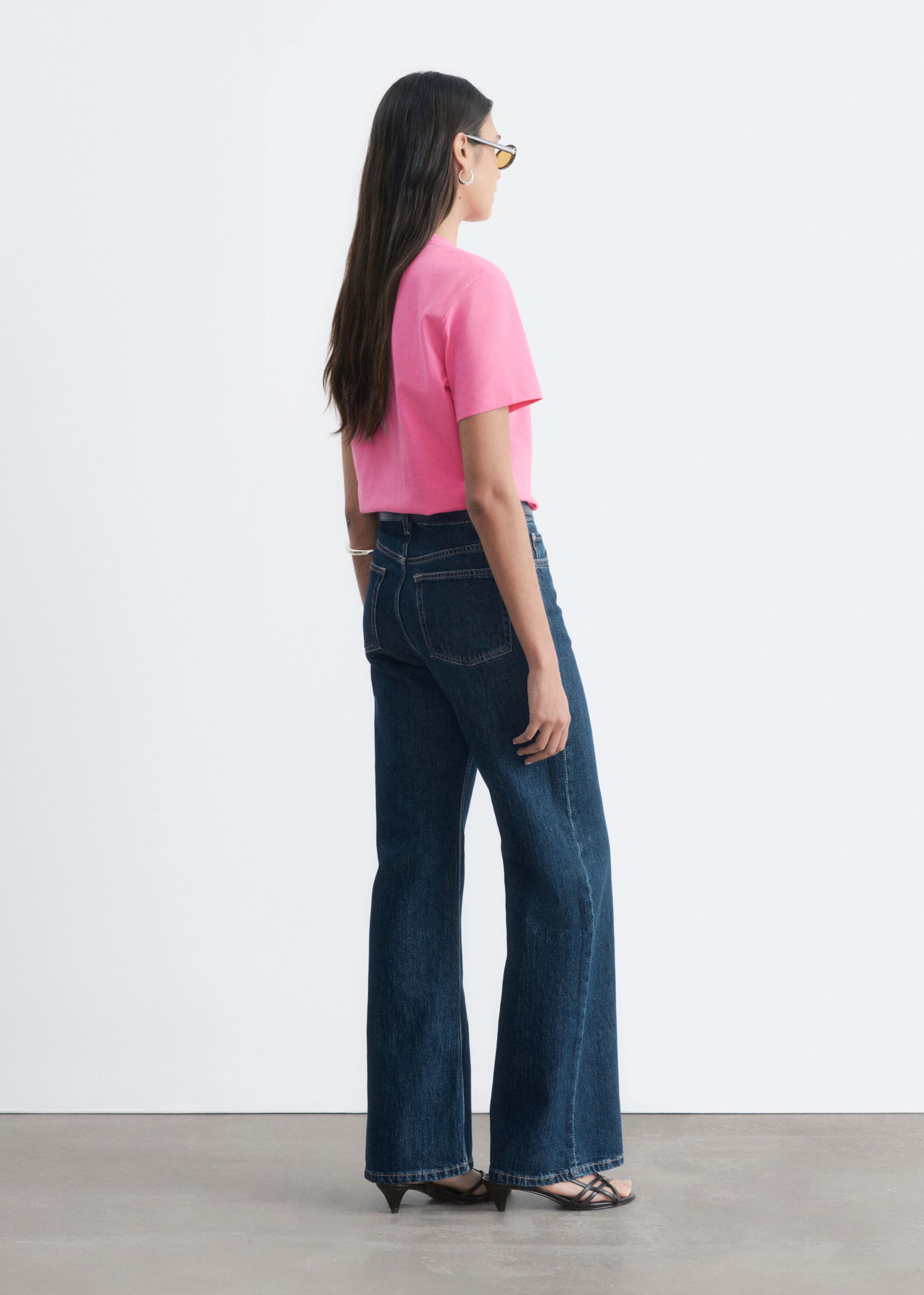 T-Shirt aus Baumwolle mit Rundhalsausschnitt - Rosa - Lookbook