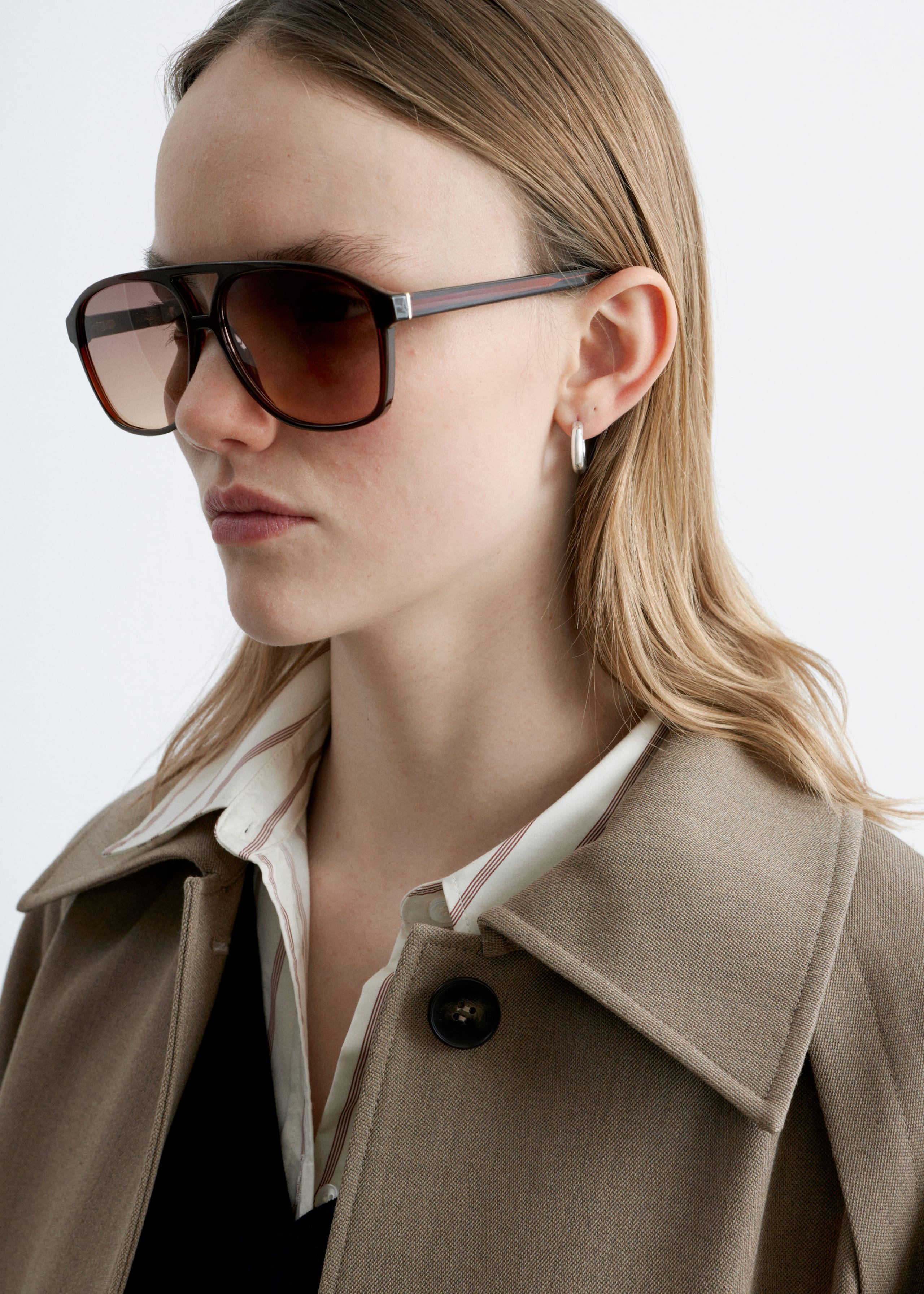 Image of Oversized-Sonnenbrille im Piloten-Stil