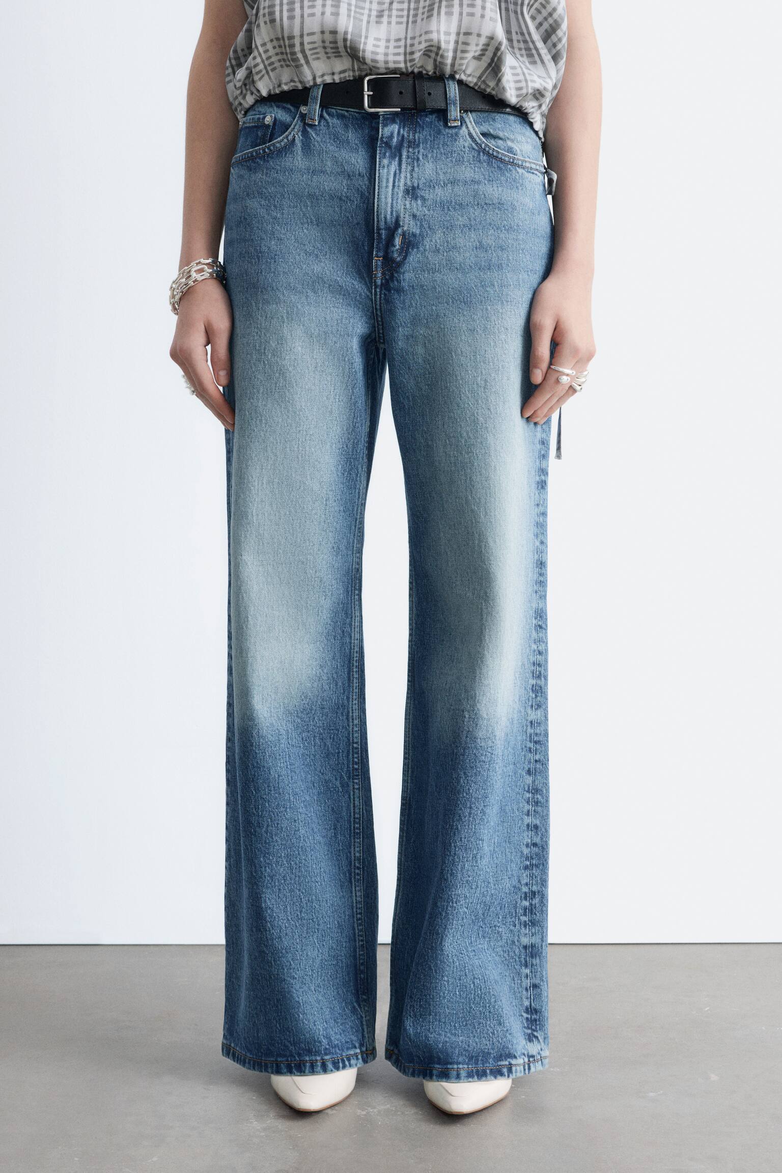 Wide-Leg Jeans - Blauw/Zwart/Donkerblauw/Lichtblauw/Medium blauw/Middenblauwe wassing/Donkerrood - 5