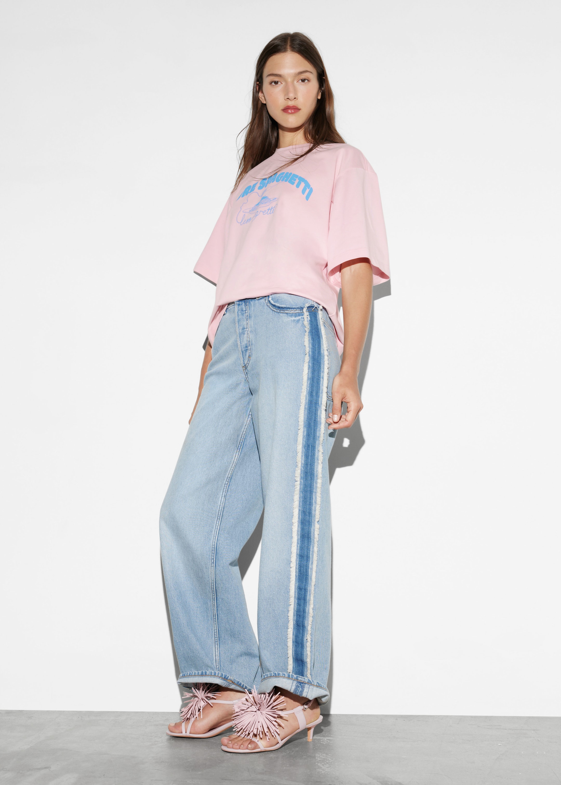 Agrandir l'image: Sandales en cuir à franges - Rose - FEMME | H&M BE 1