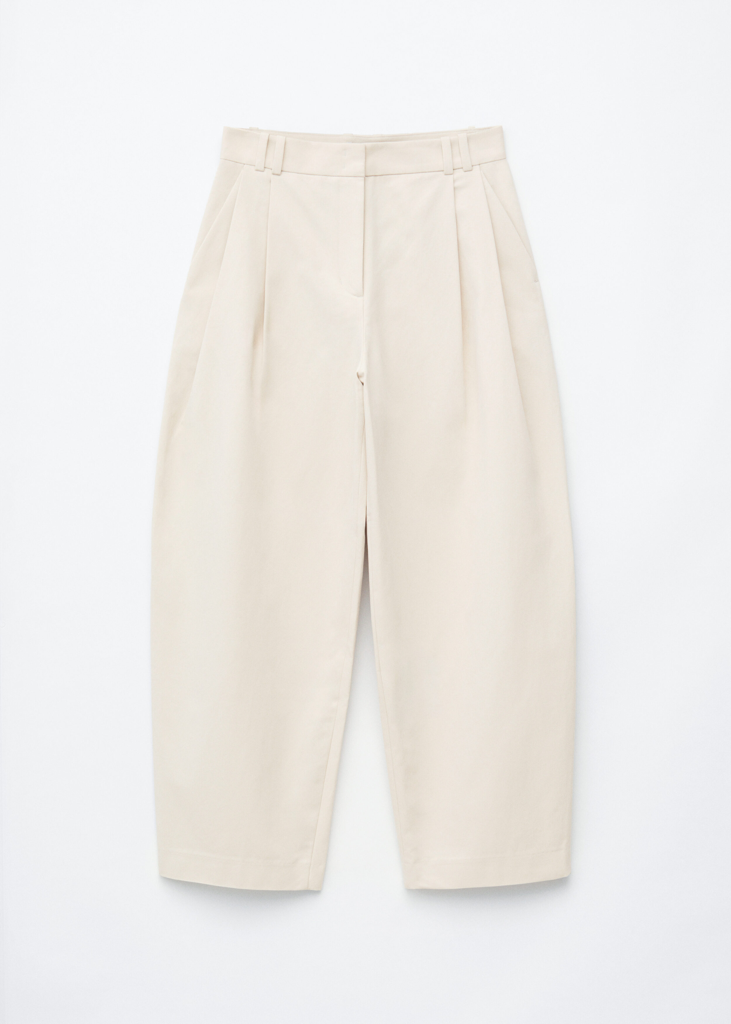 Barrel‑Leg Cropped Trousers