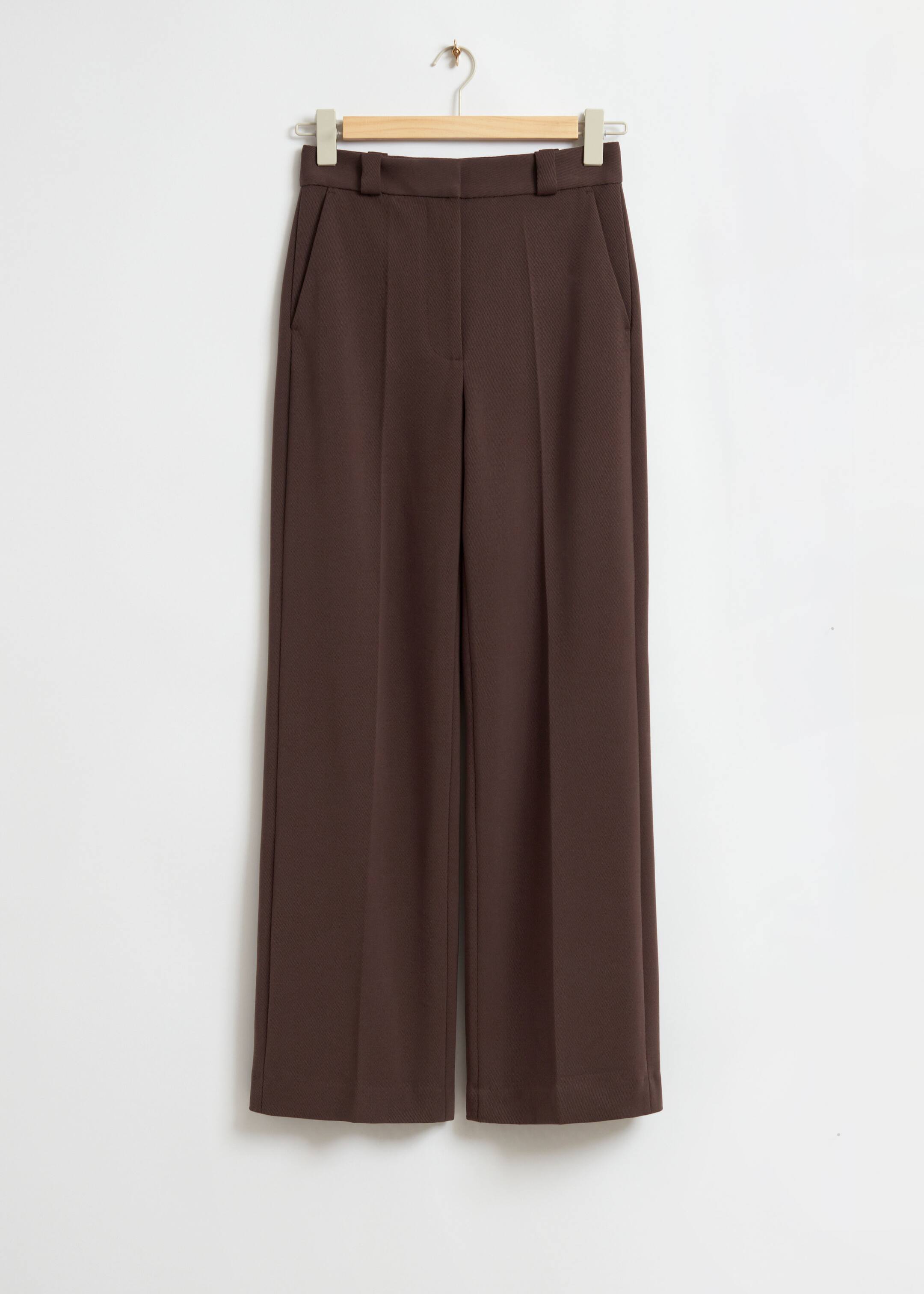 View larger image: Wide Press-Crease Trousers - Brown - Ladies | H&M GB 1
