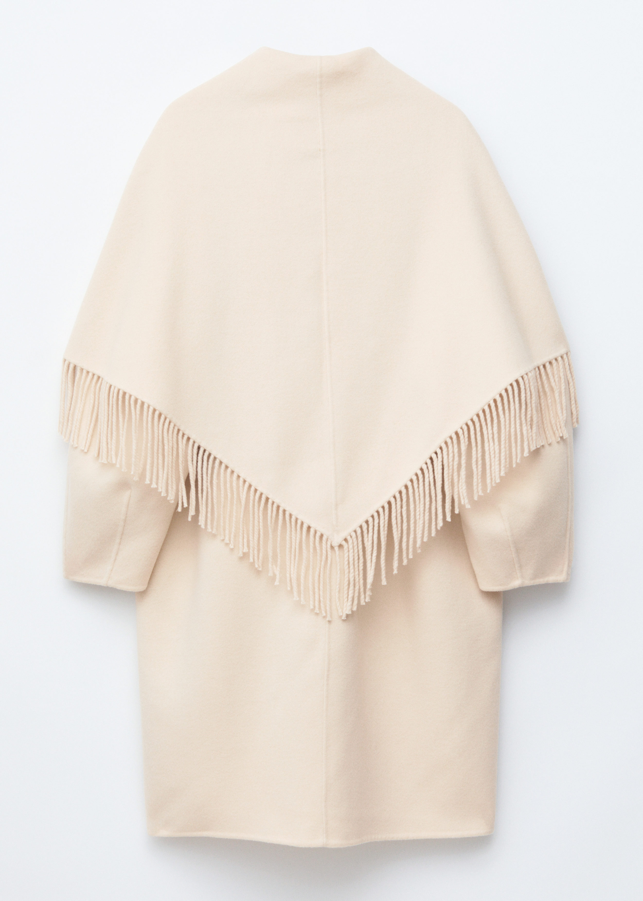 Fringed Shawl Wool Coat - Cream - Coats - & Other Stories US