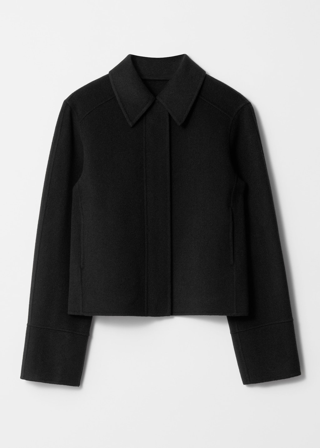 Image of Wolljacke mit Kragen