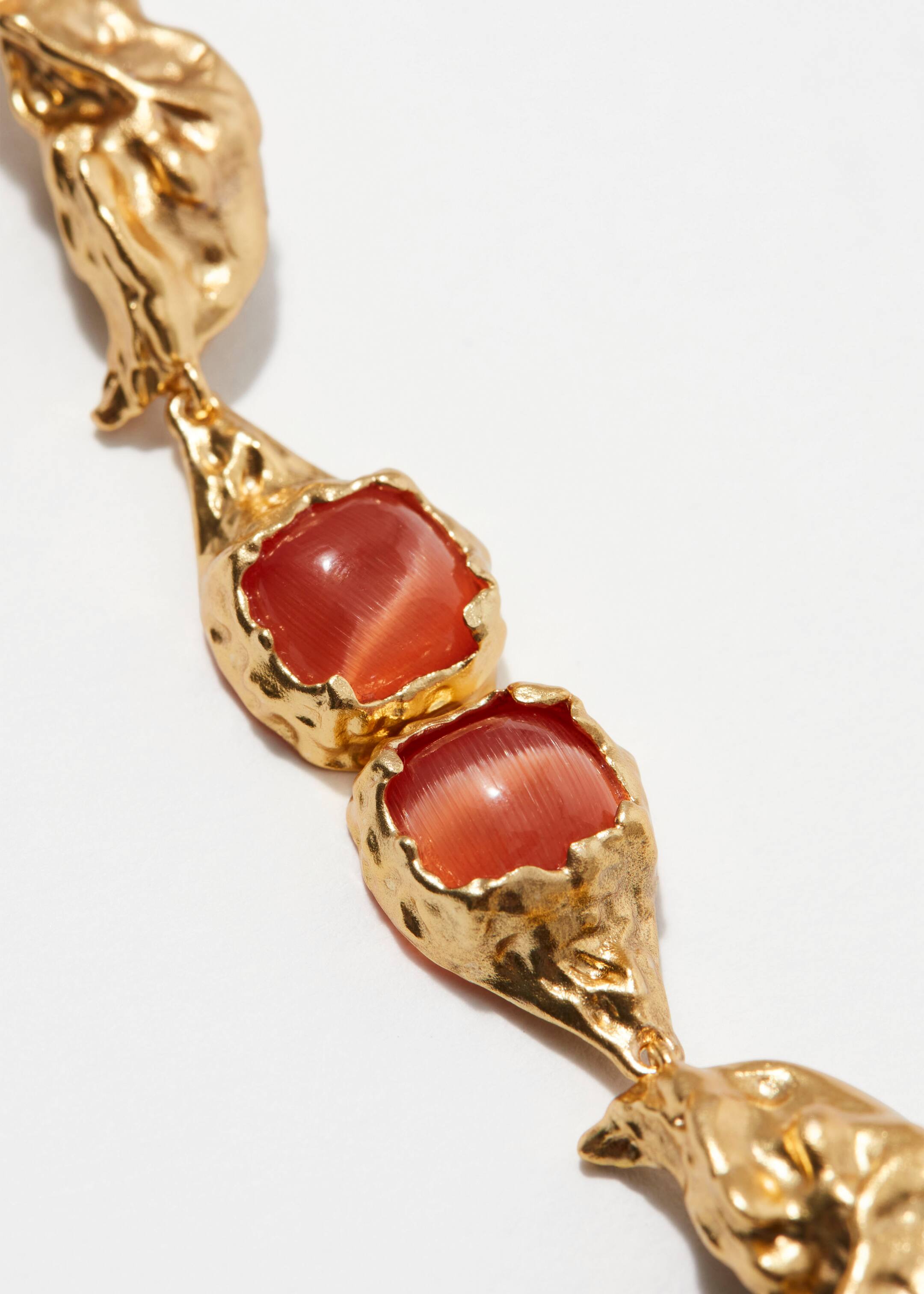 Grösseres Bild ansehen: Lange Ohrhänger mit Kristallsteinen - Gold/Orange - DAMEN | H&M CH 4