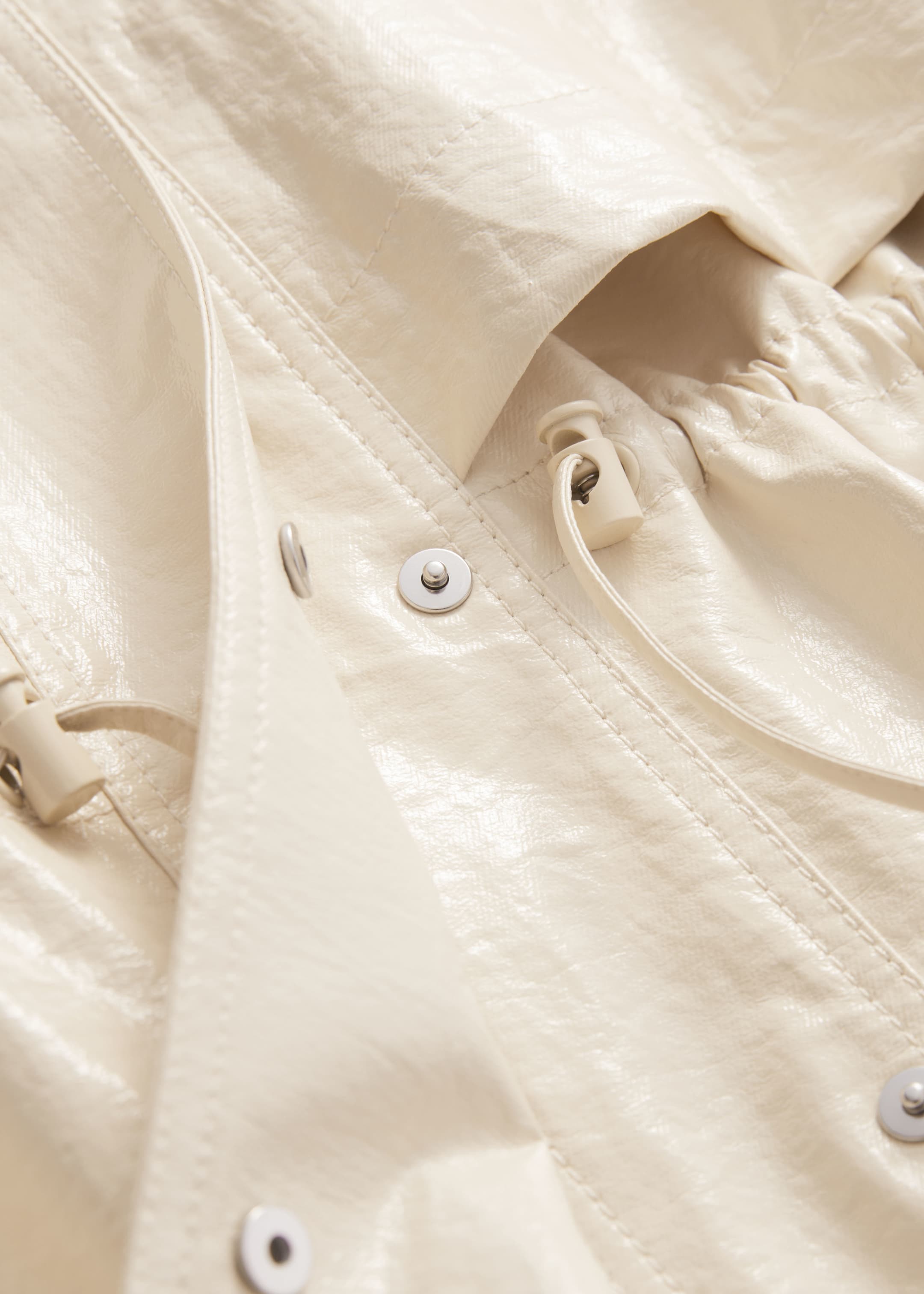 View larger image: Coated Drawstring Trench Coat - Beige - Ladies | H&M GB 3
