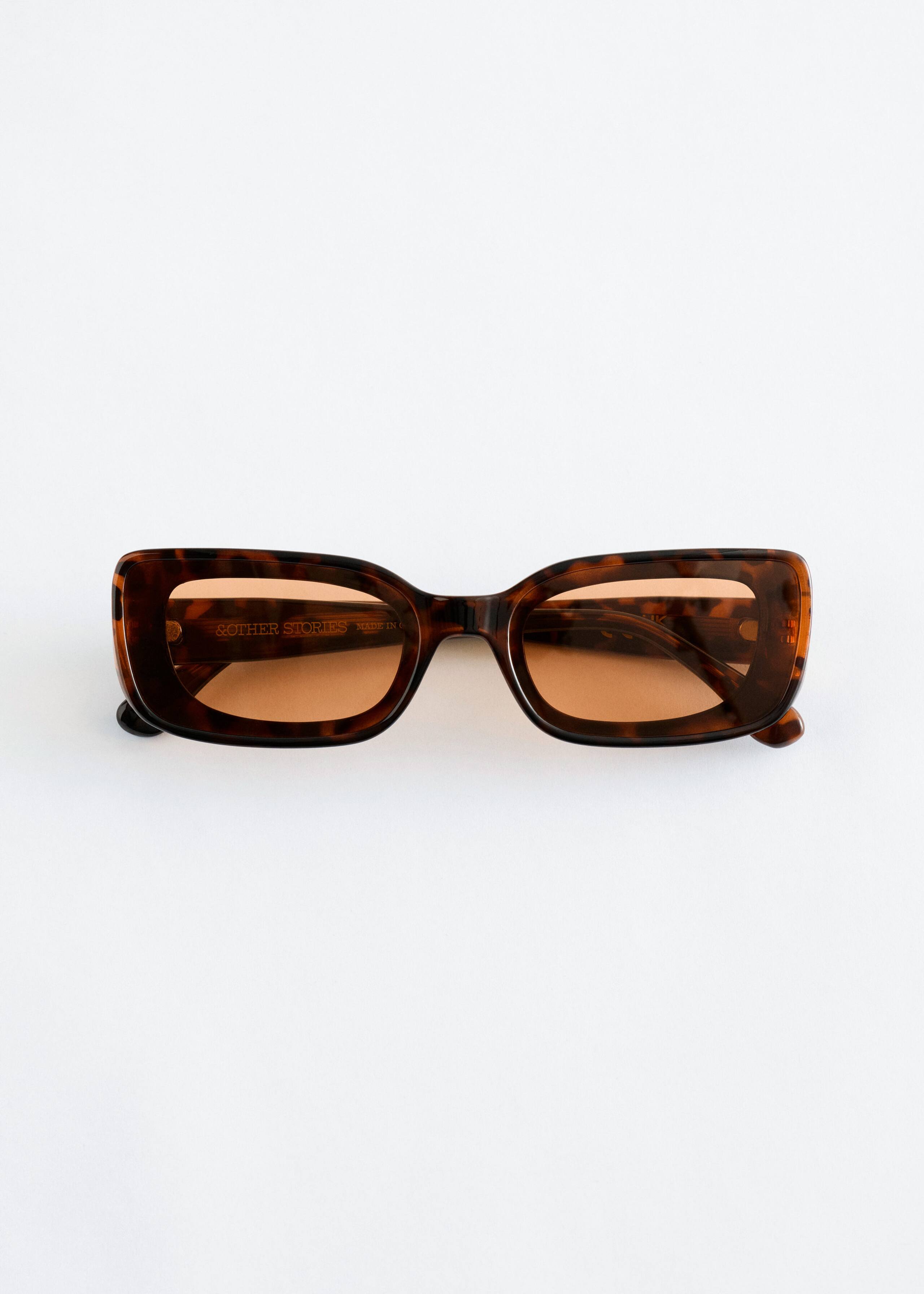 CG Eyewear Women's Rhinestone Studded Narrow Rectangular Sunglasses - Tortoise Brown Frame, Shaded Brown Lens, 100% UV400