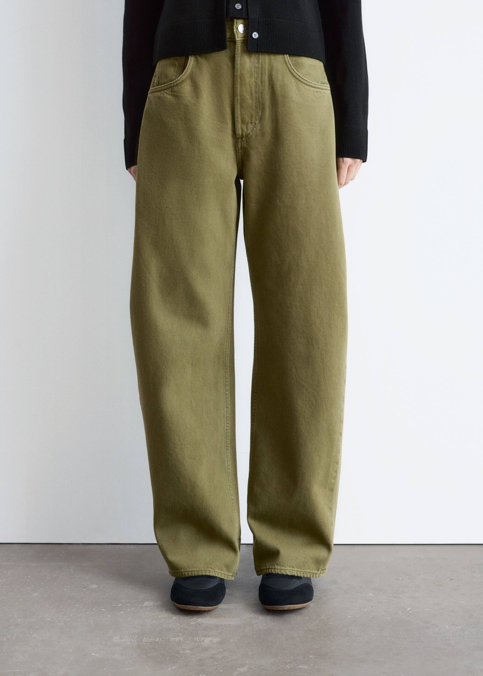 Barrel-Leg Jeans - Khaki Green/Dark Blue/Rust Brown/Light Blue/Dark Brown/Black - 3