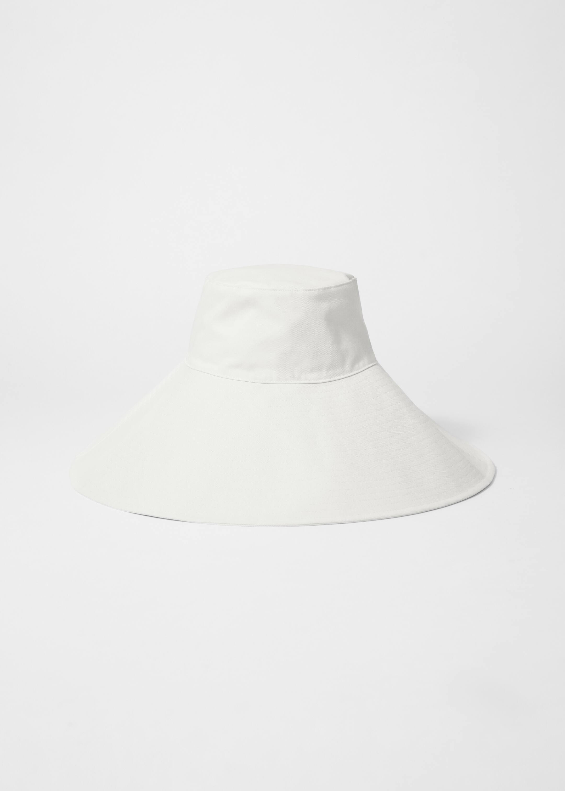 Ver imagen más grande: Sombrero para el sol de algodón de ala ancha - Blanco - MUJER | H&M ES 1
