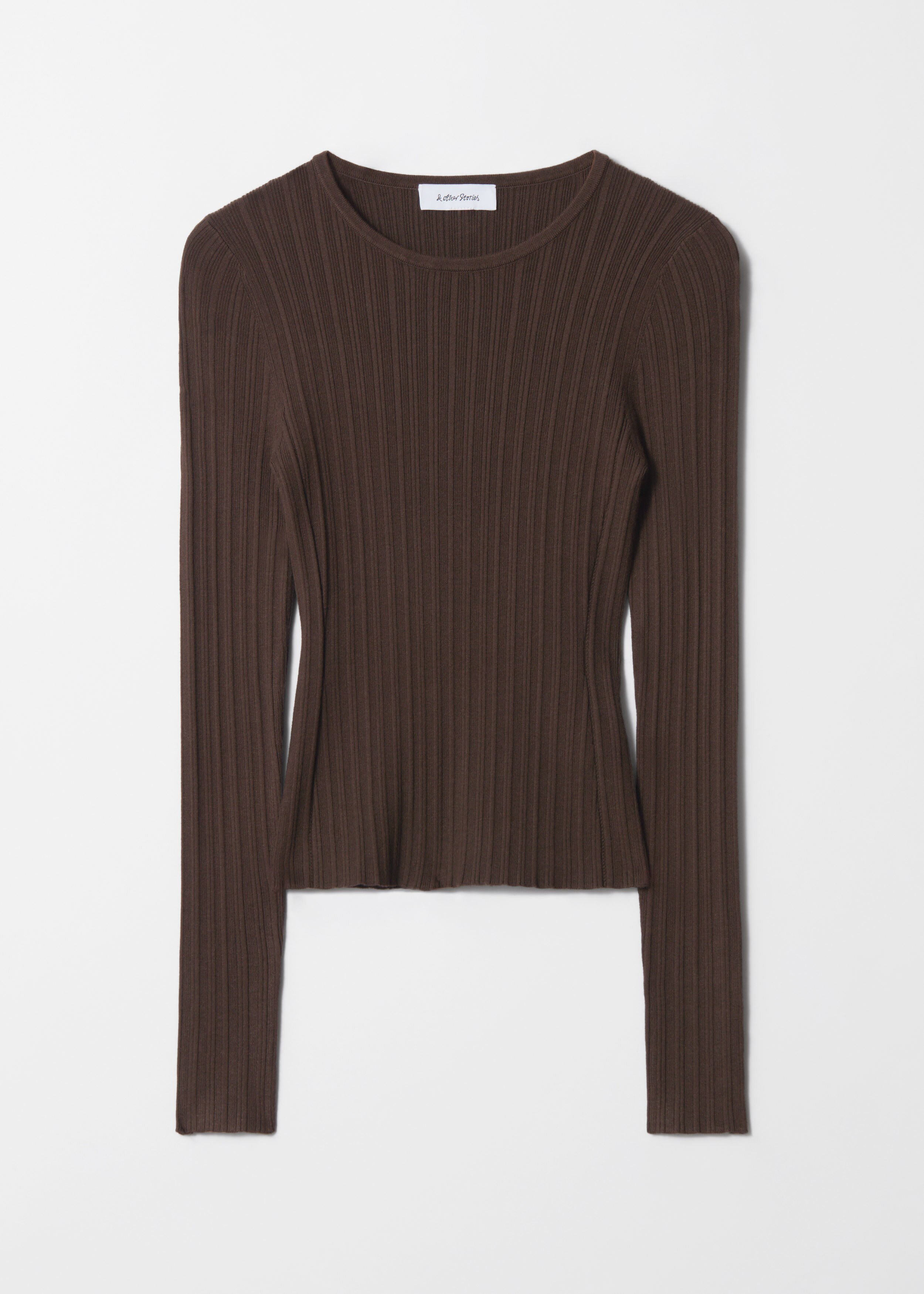 Ribbed Long-Sleeve Top - Terracotta Brown - & Other Stories US