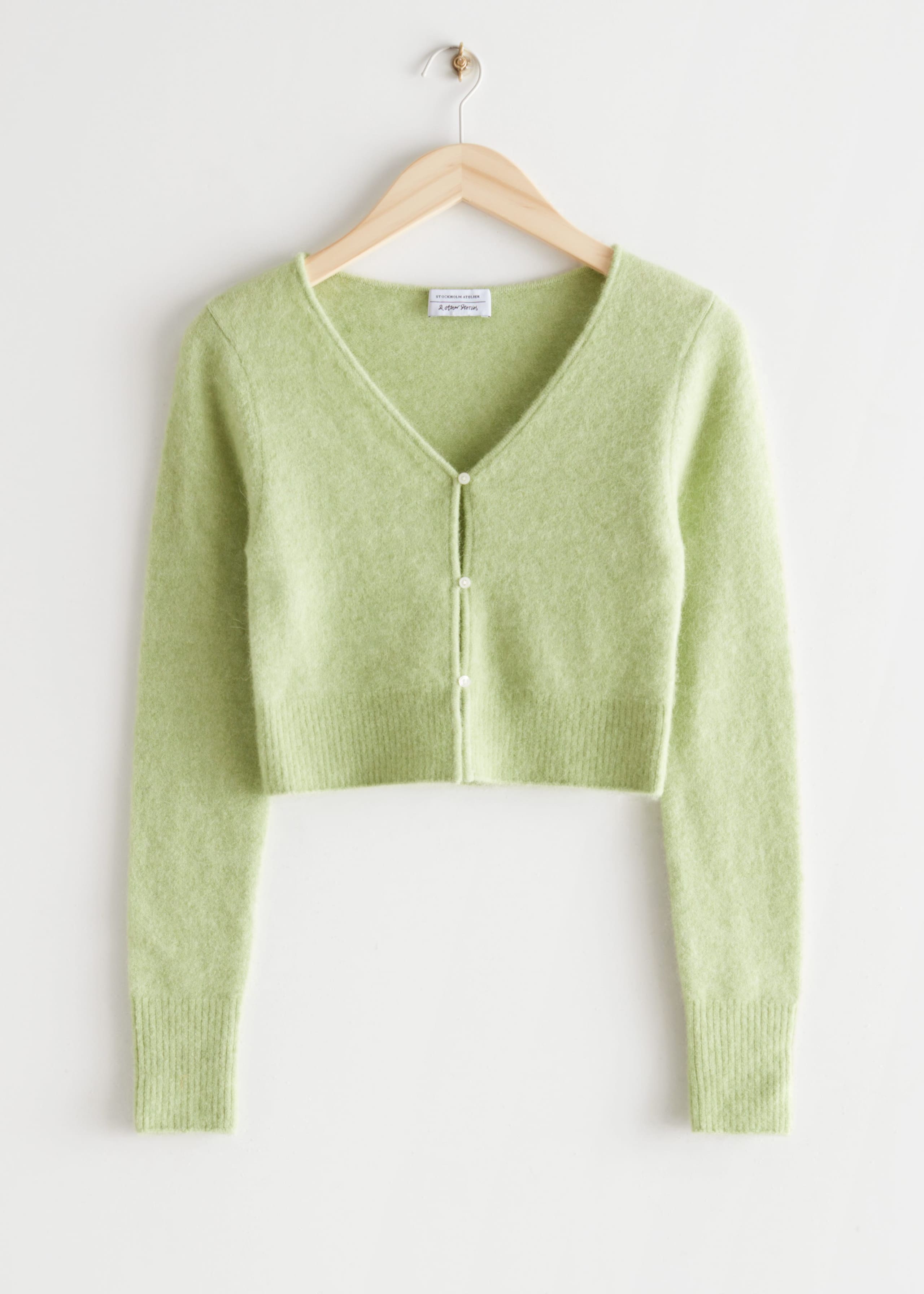 Cropped Knit Cardigan - Pistachio - Still Life