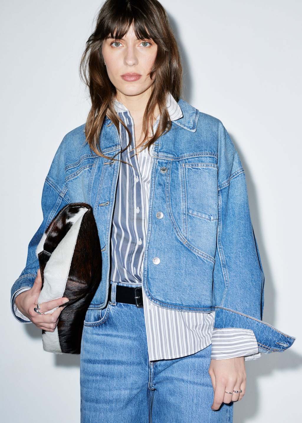 Image of Kastenförmige Jeansjacke