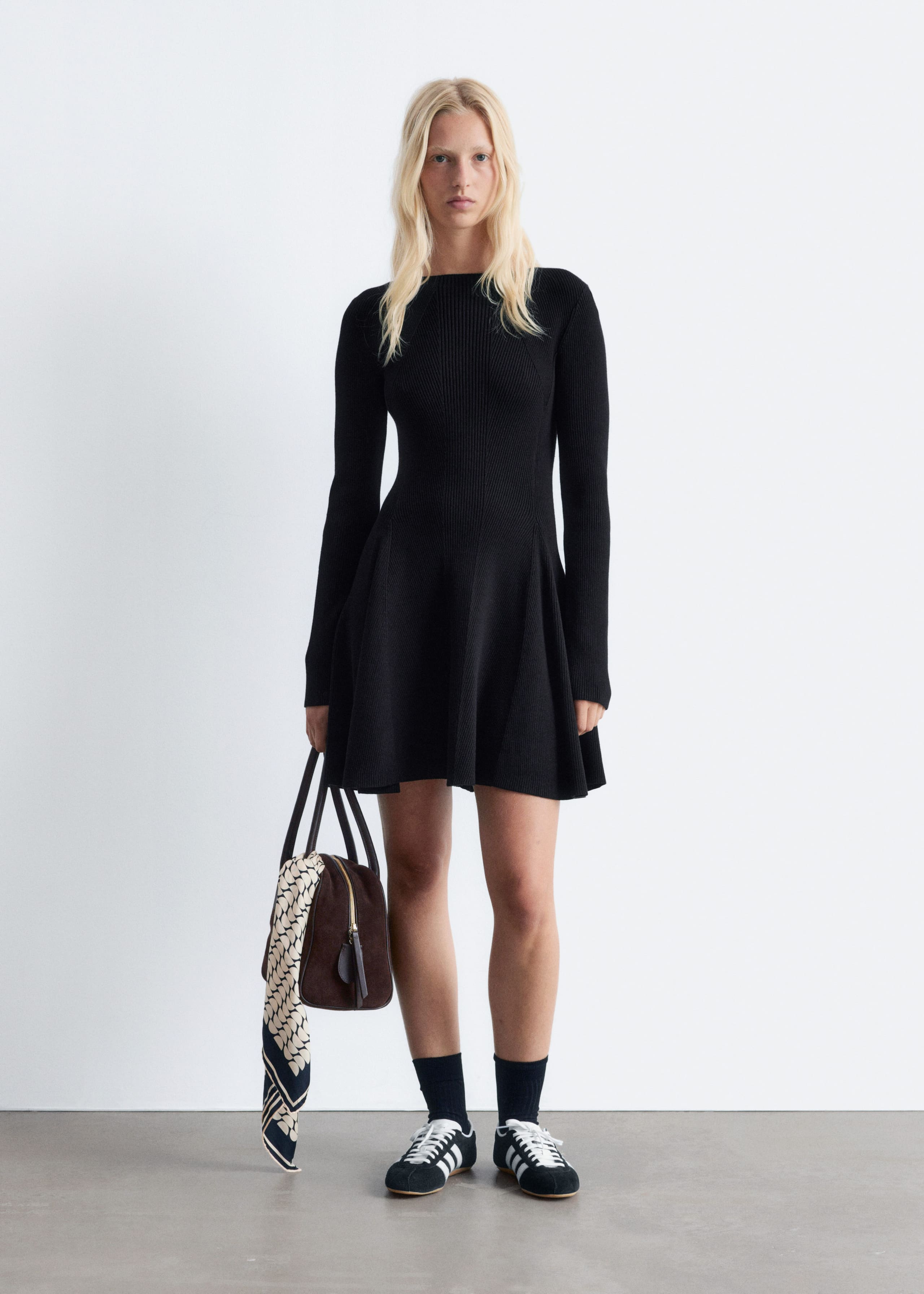 Image of Rib Knit Mini Dress