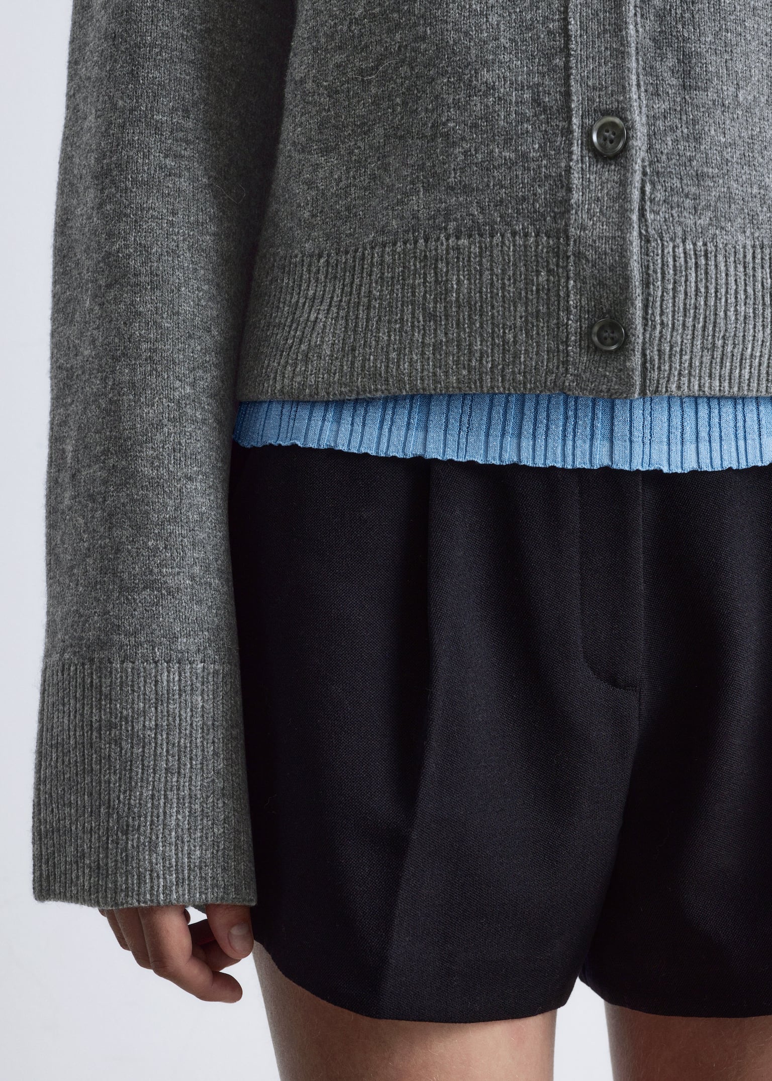 Cardigan court - Gris foncé/Taupe - 4