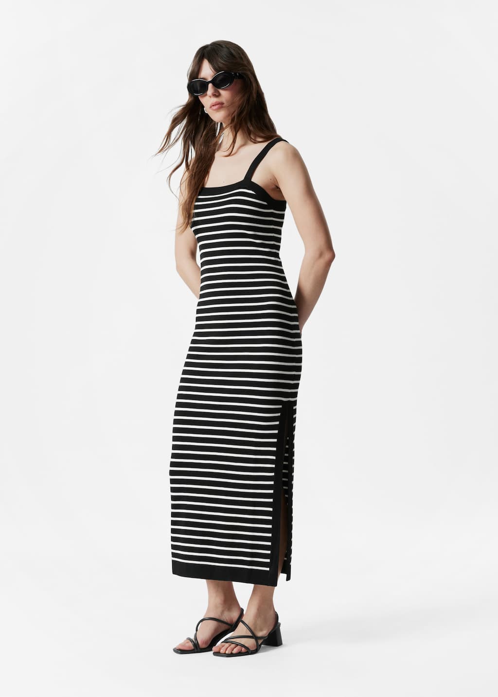 Image of Robe midi en maille jacquard