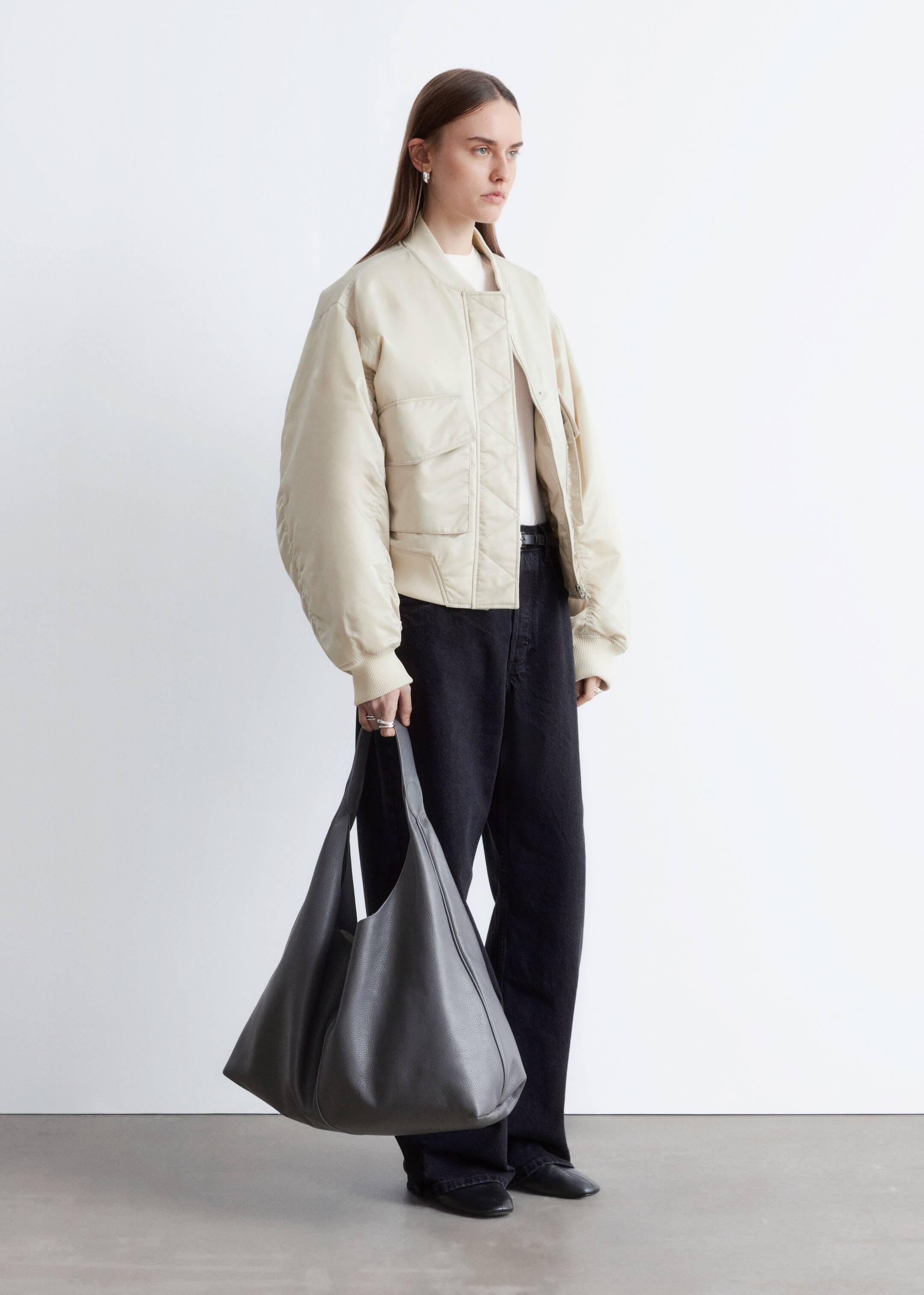 Agrandir l'image: Padded Bomber Jacket - Beige - FEMME | H&M FR 5